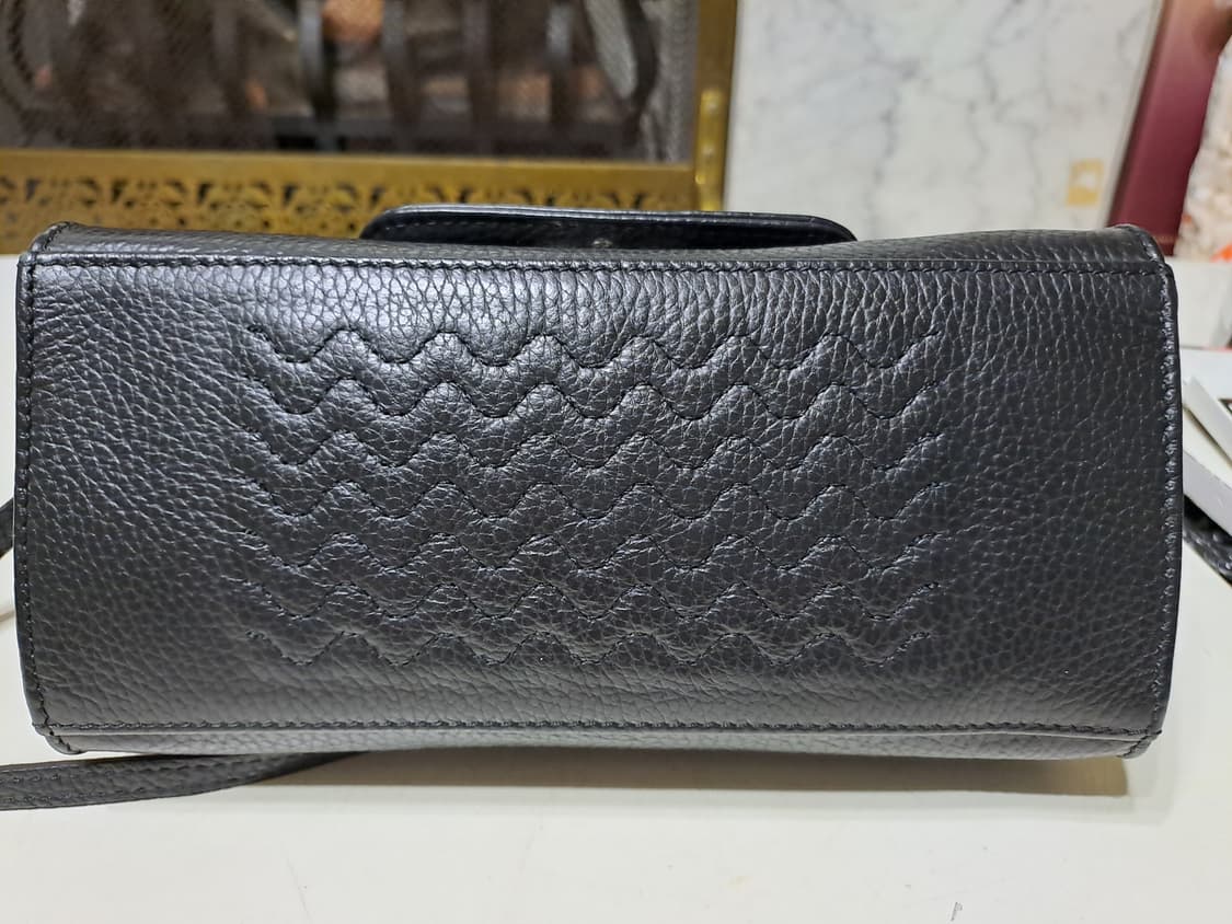 자넬라토 니나 스몰 베이비 블랙 가죽 미니 핸드백(정품) 상품이미지4