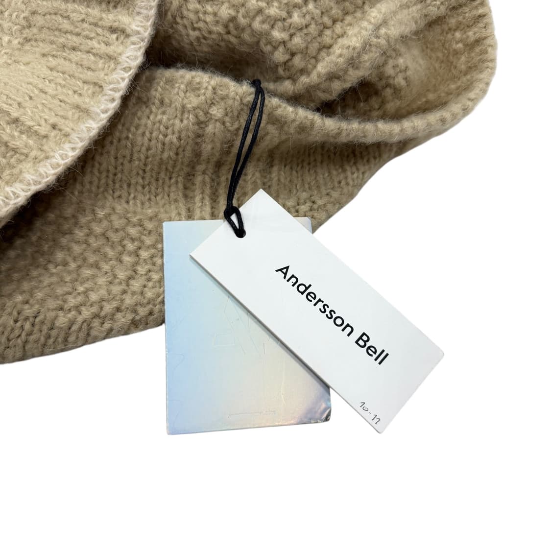 앤더슨벨 오버사이즈 엠보더리 스웨터 니트 베이지 M 상품이미지7