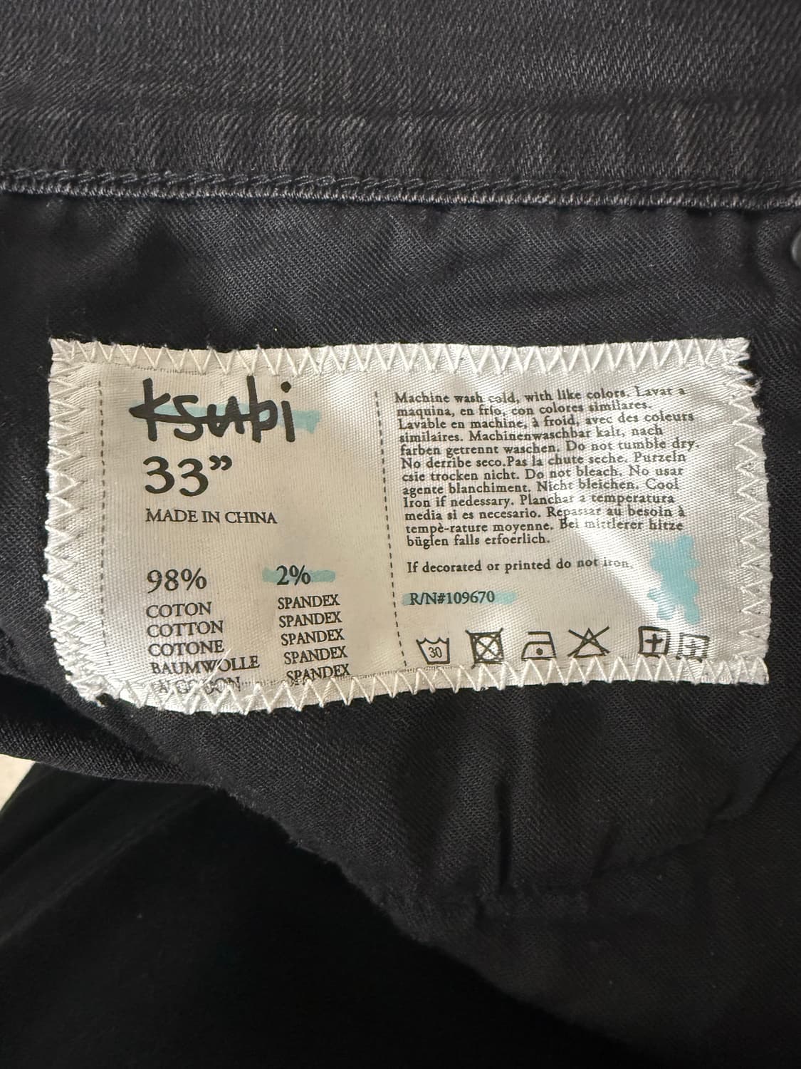 Ksubi 수비 블랙 스키니 데님진 상품이미지2