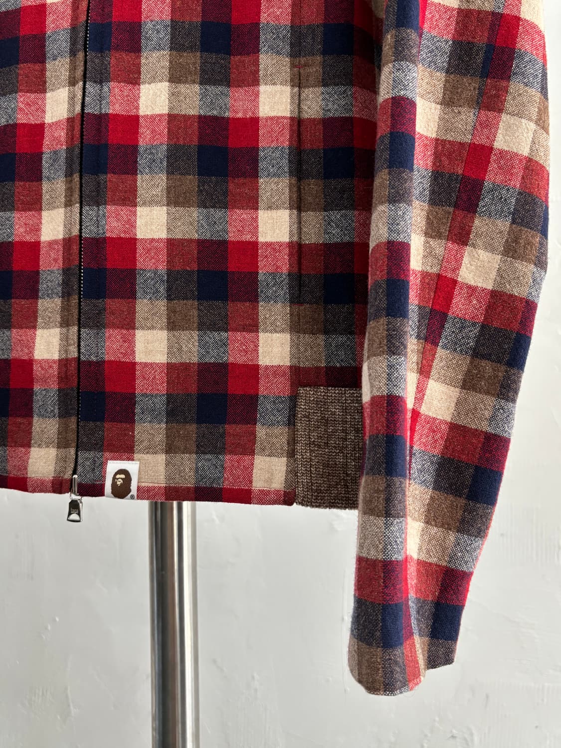 Bape 베이프 체크 울 집업 자켓 상품이미지3