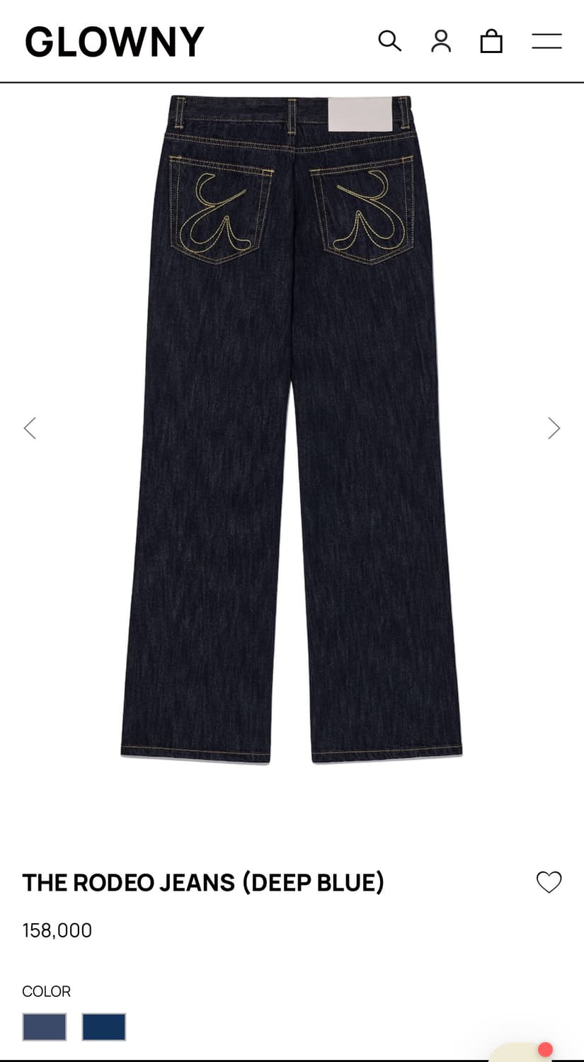 글로니 로데오 진 딥블루 데님 상품이미지2
