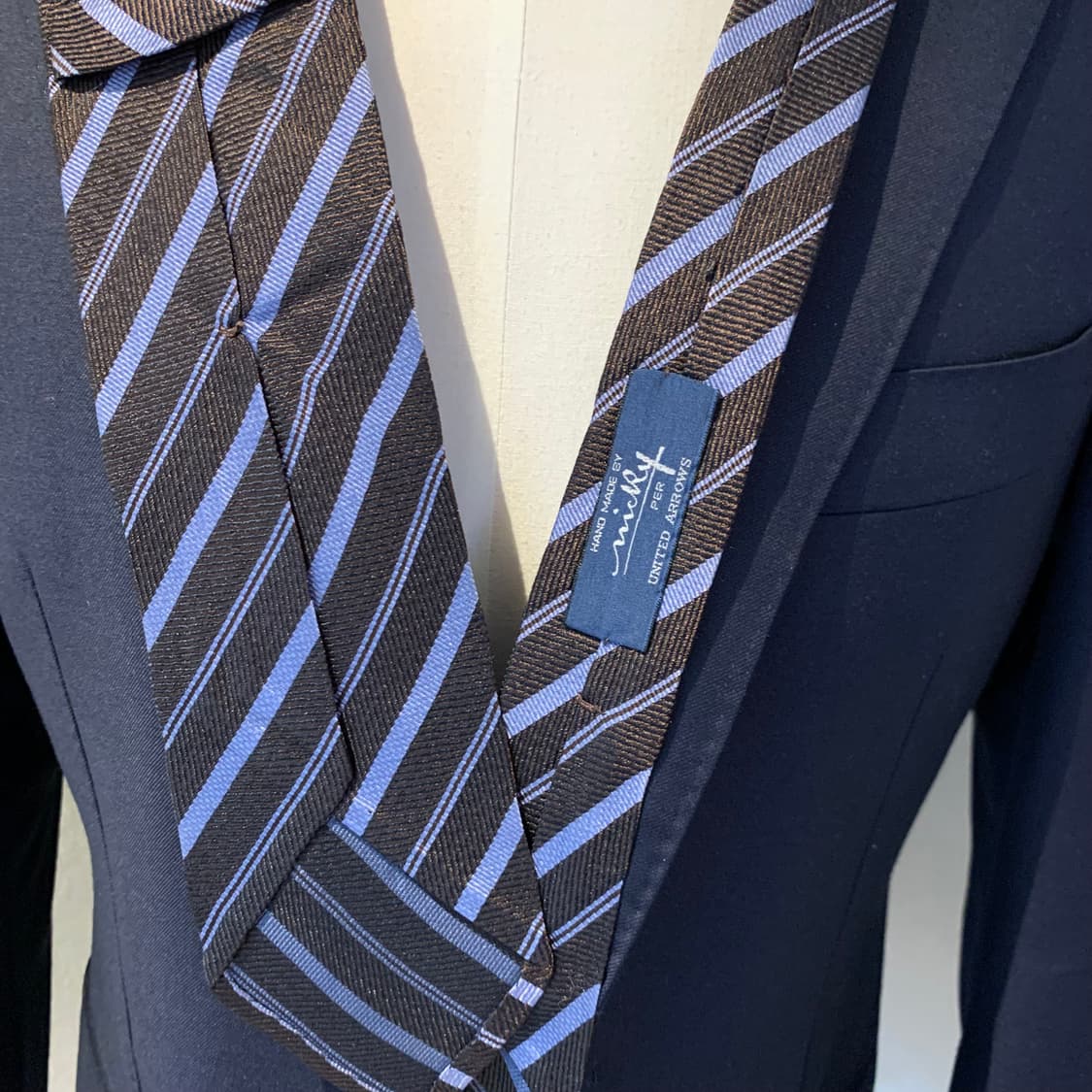 유나이티드 애로우즈 클래식 스트라이프 빈티지넥타이 100실크 A+ 상품이미지2
