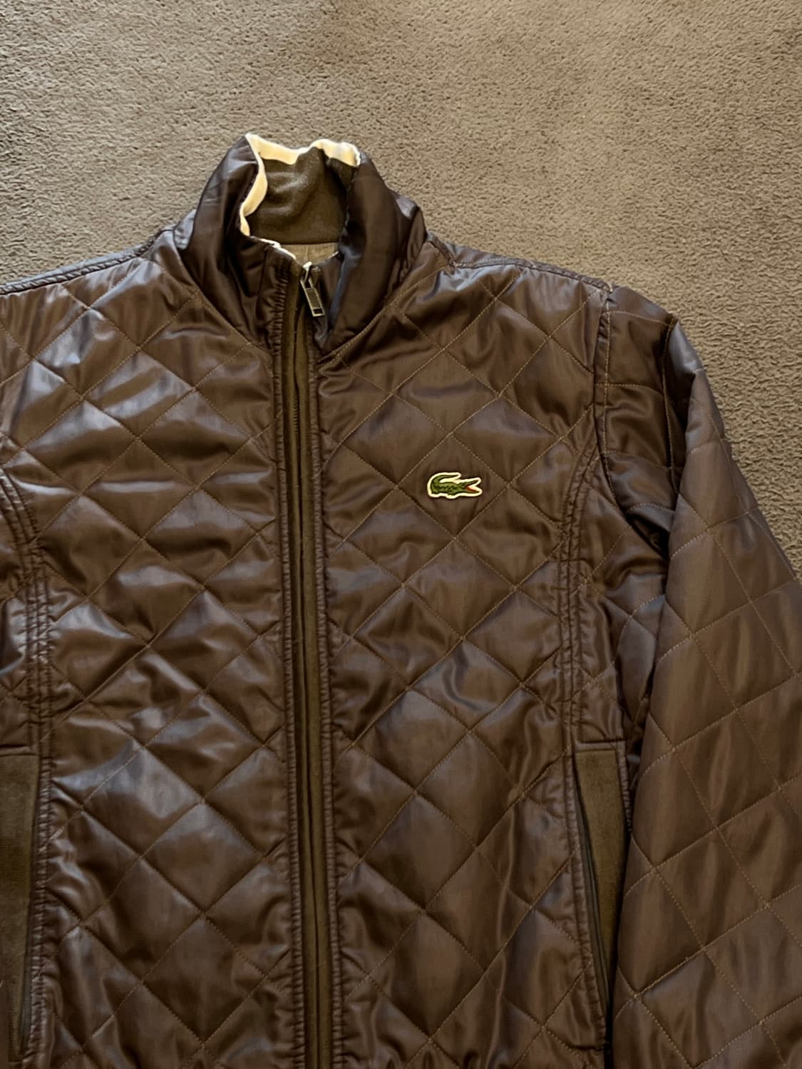라코스테 퀄팅 빈티지 자켓 처분 브라운  상품이미지2