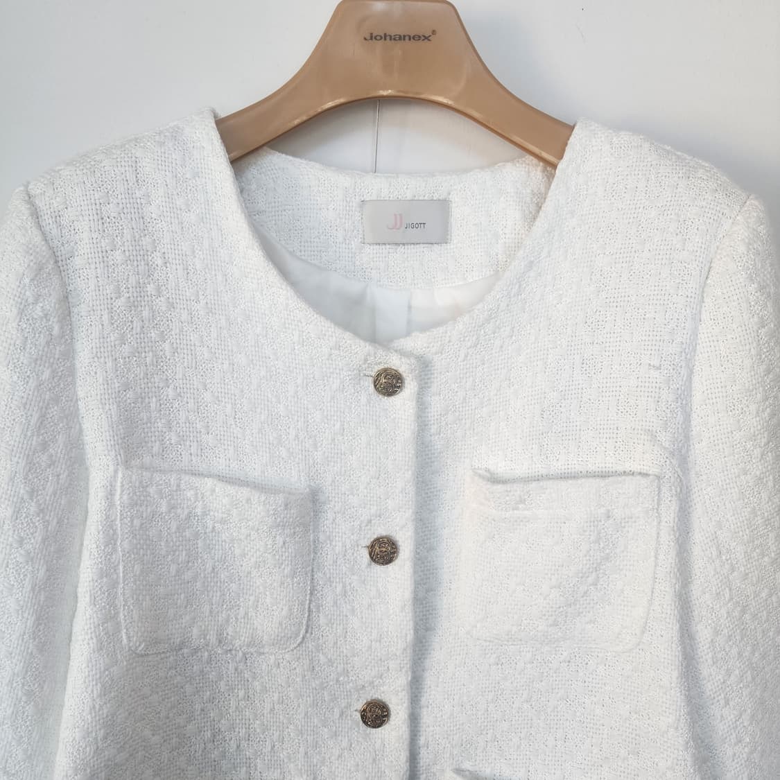 지고트 화이트 트위드 자켓 상품이미지2