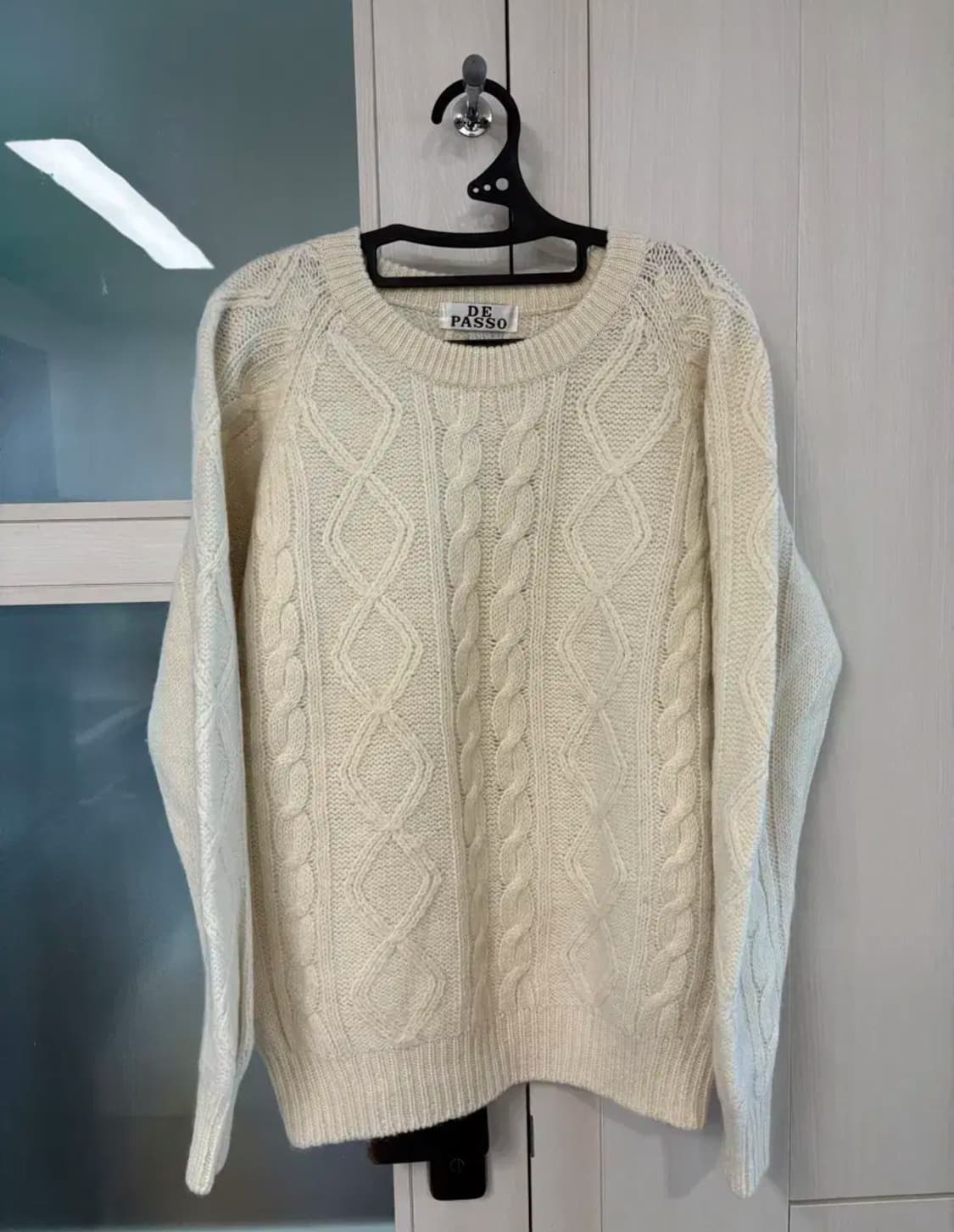 빈티지니트 아란니트  피셔맨니트 흰순이 아이보리 케이블 상품이미지1