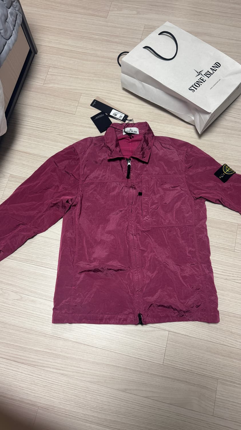 스톤아일랜드 나일론 오버셔츠 자켓 m 버건디 팔아요 상품이미지2