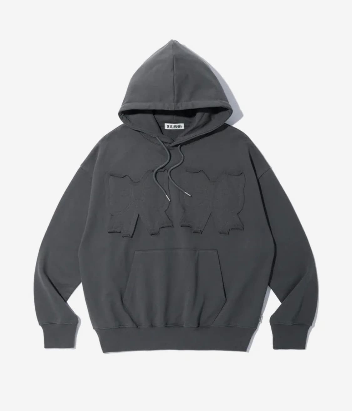 유희 리본 후드 차콜 상품이미지2