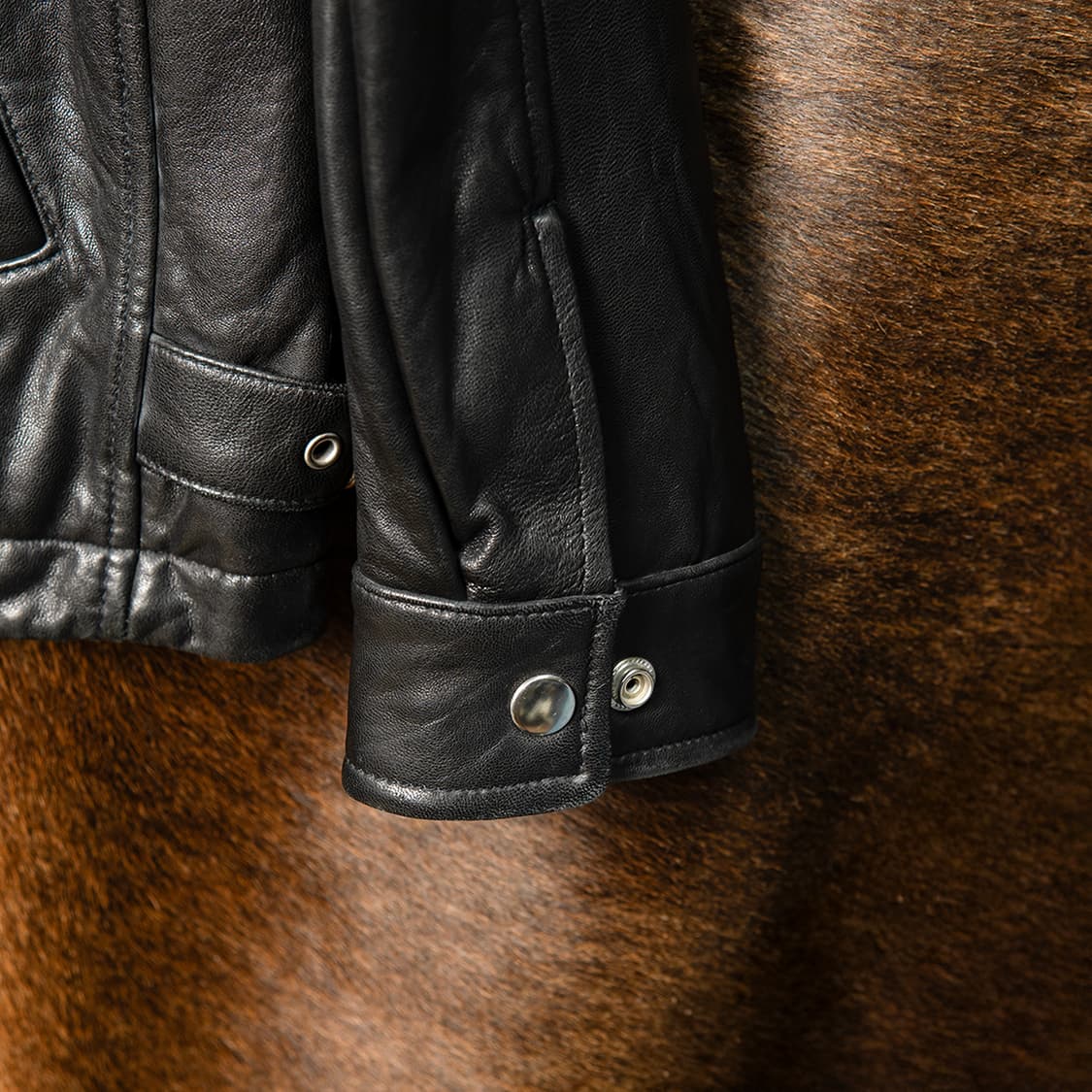 [110] 00s NASCAR 나스카 레이싱 램스킨 레더자켓 블랙  상품이미지6