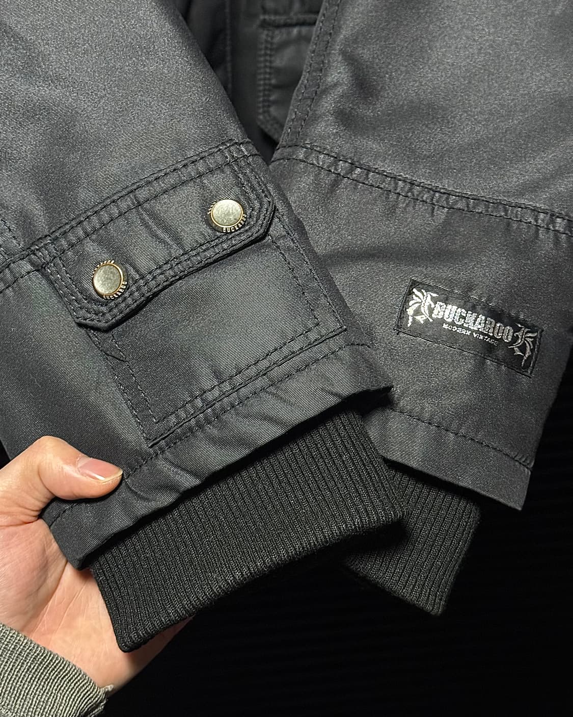 버커루 라쿤퍼 코팅 데님 패디드 야상 점퍼 n3b 개파카 고스 펑크 갸루 상품이미지7