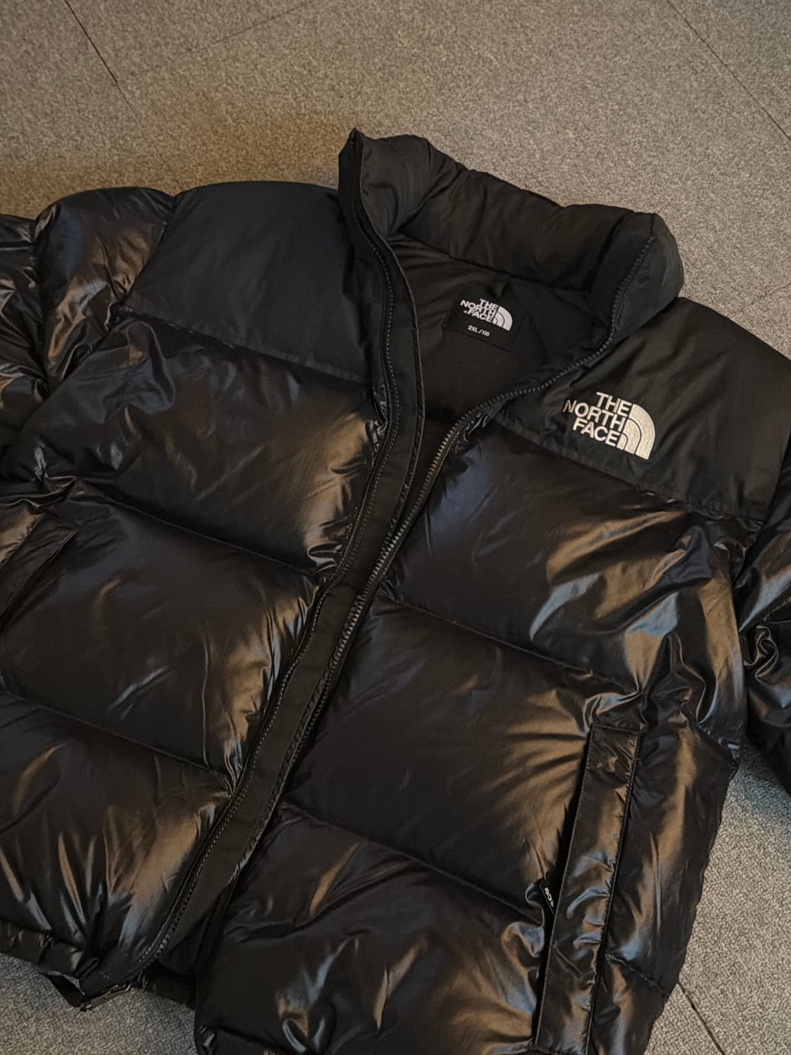 노스페이스 눕시 다운 자켓 블랙 패딩 2XL/110 새상품급 상품이미지2