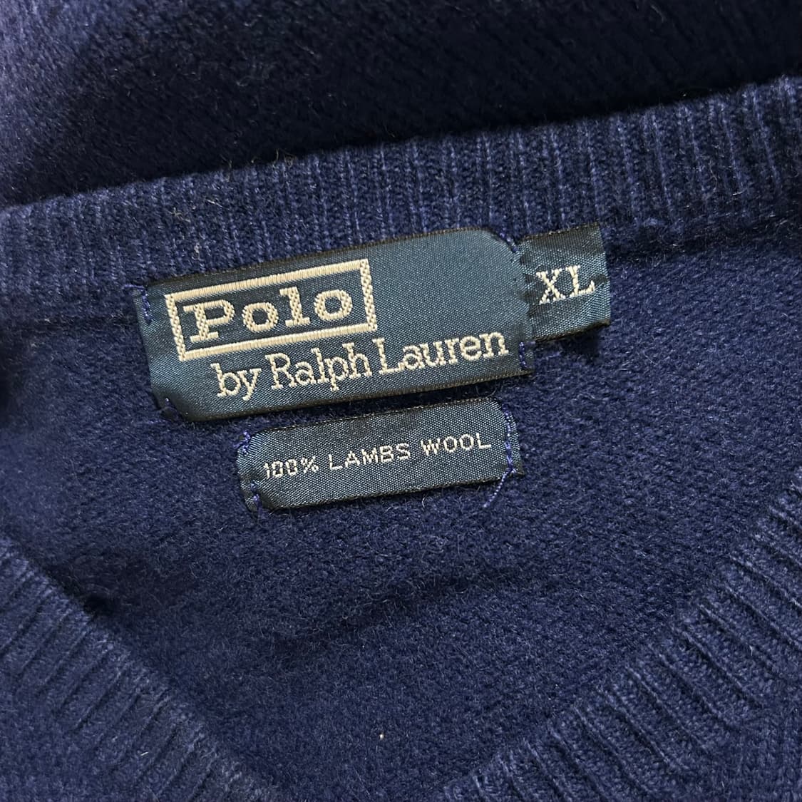 폴로 랄프로렌 램스울 브이넥 니트 네이비 XL 상품이미지6