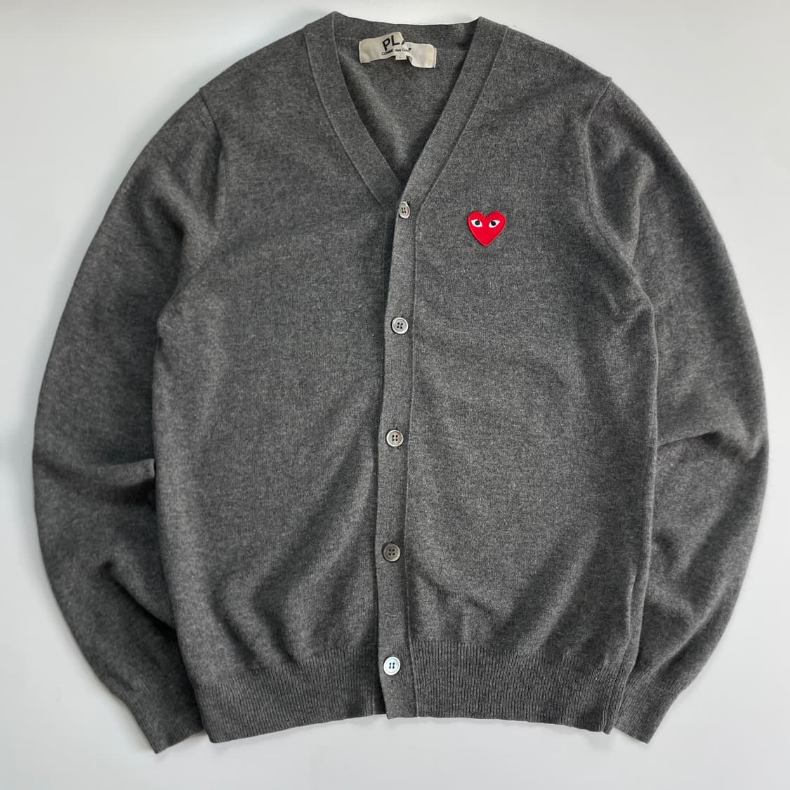 Comme des Garcons  꼼데 가르송 와펜 그레이 가디건 상품이미지1
