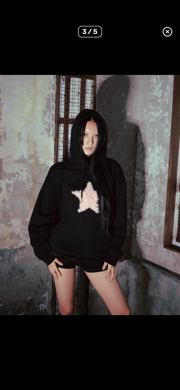 단종급처)락앤롤 별 퍼 후드티 미스치프 보헤미안서울 코이세이오 쓰리타임즈 상품이미지4