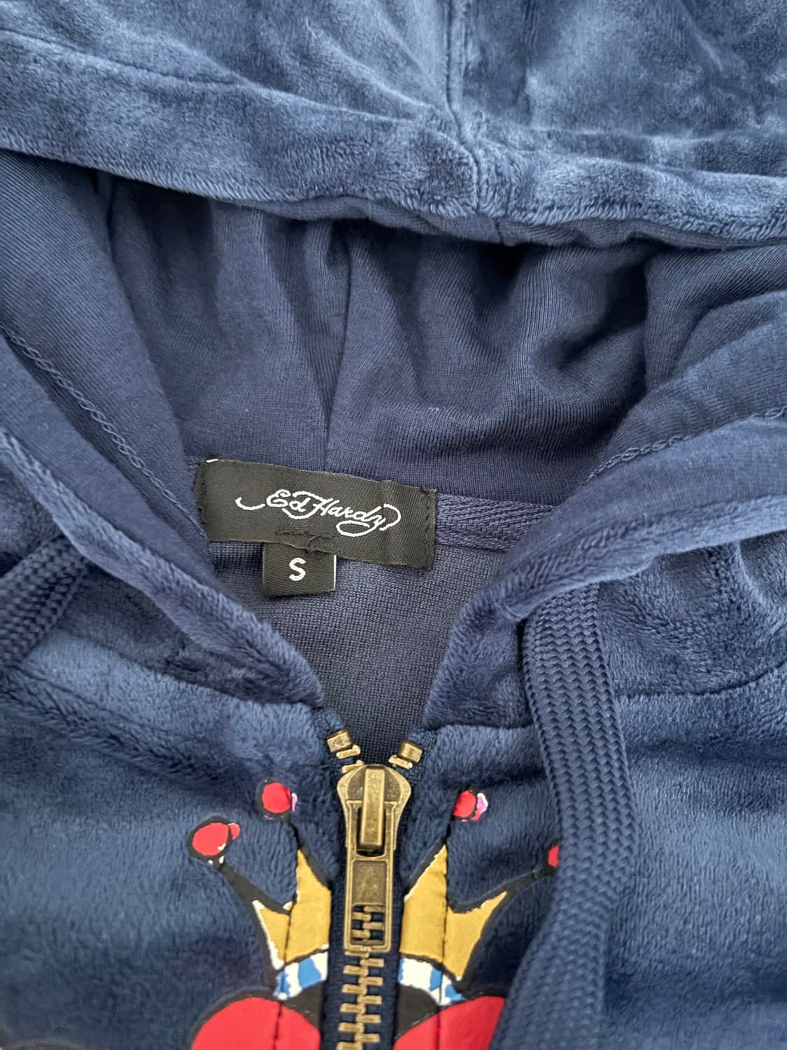 [새제품] 에드 하디 벨루아 벨벳 후드집업 팬츠 셋업 상품이미지5