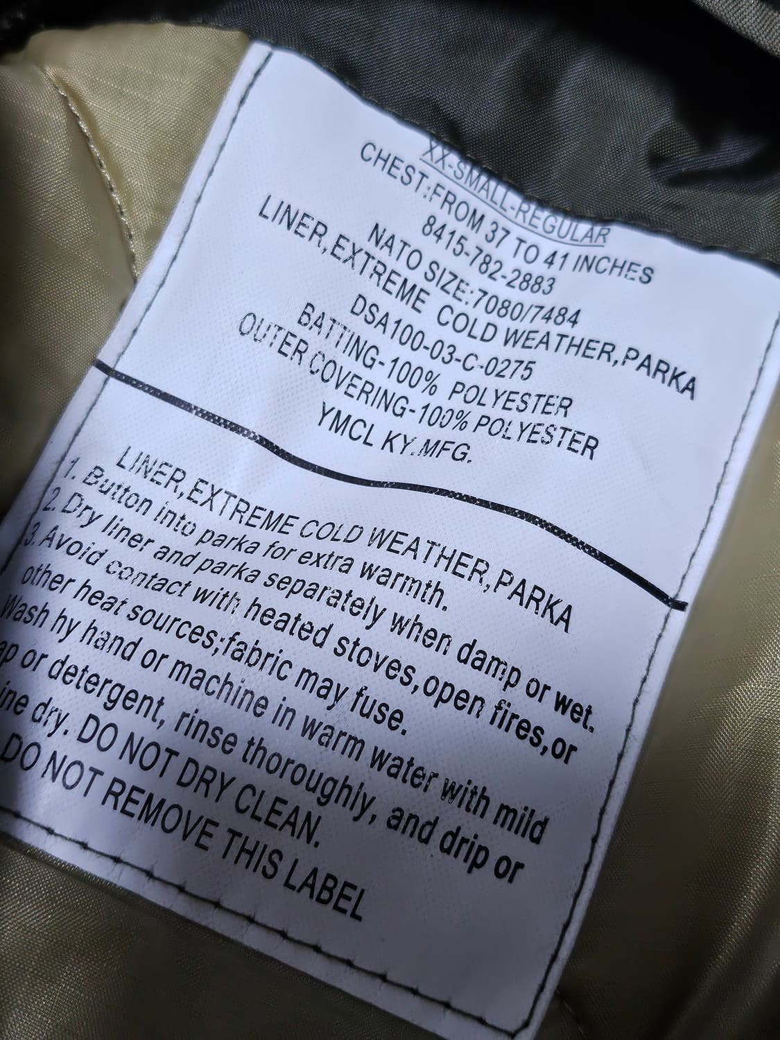 Ymclky m65 복각 파카 XXS 상품이미지3