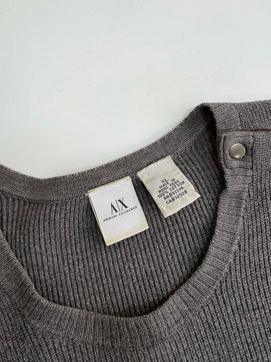 [XL] 아르마니 익스체인지 버튼 A/X 코튼 니트 스웨터 상품이미지1
