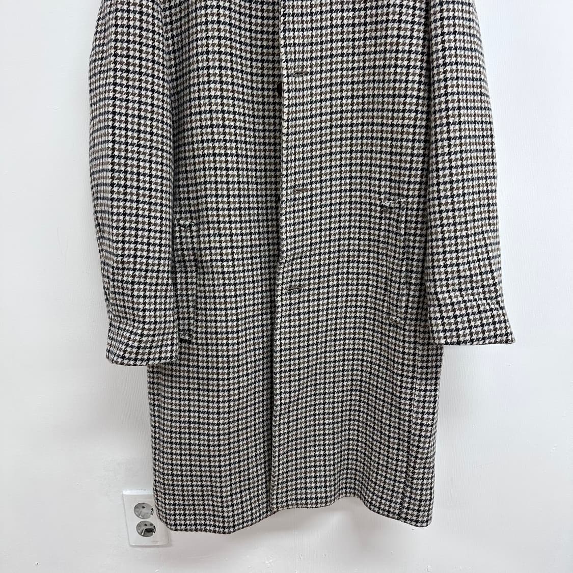 (새제품) 비이커 BEAKER 울 체크 코트 105 J12 상품이미지3