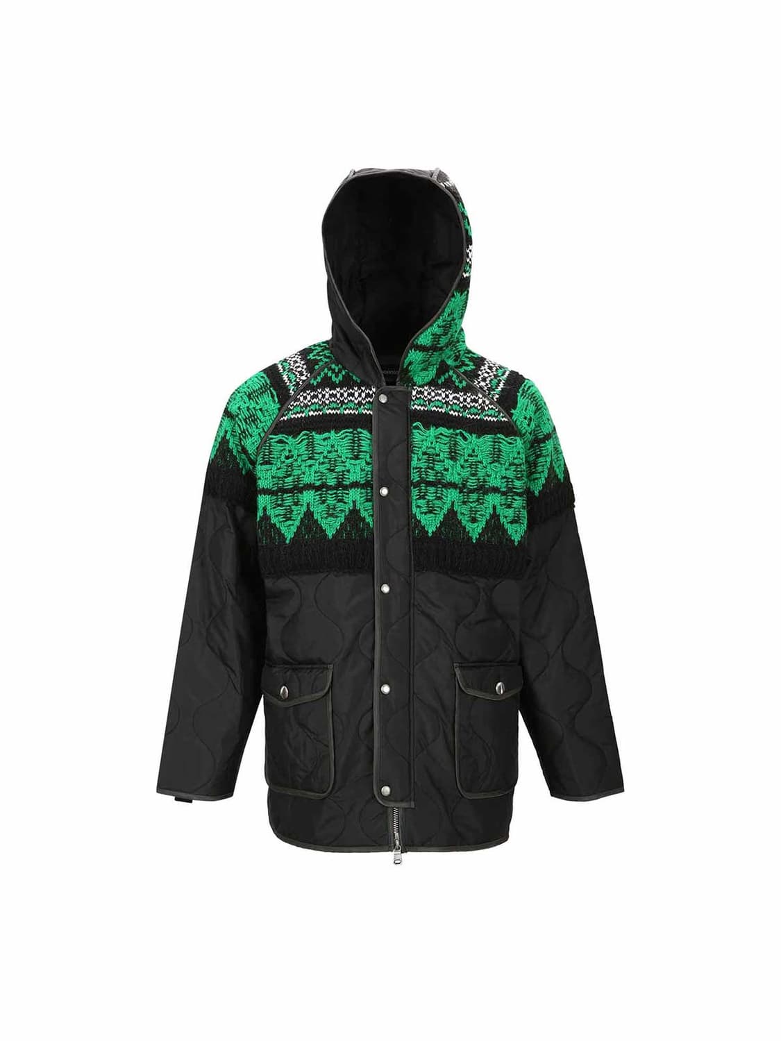 앤더슨벨 노르딕 패턴 퀼팅 후드 점퍼 상품이미지3