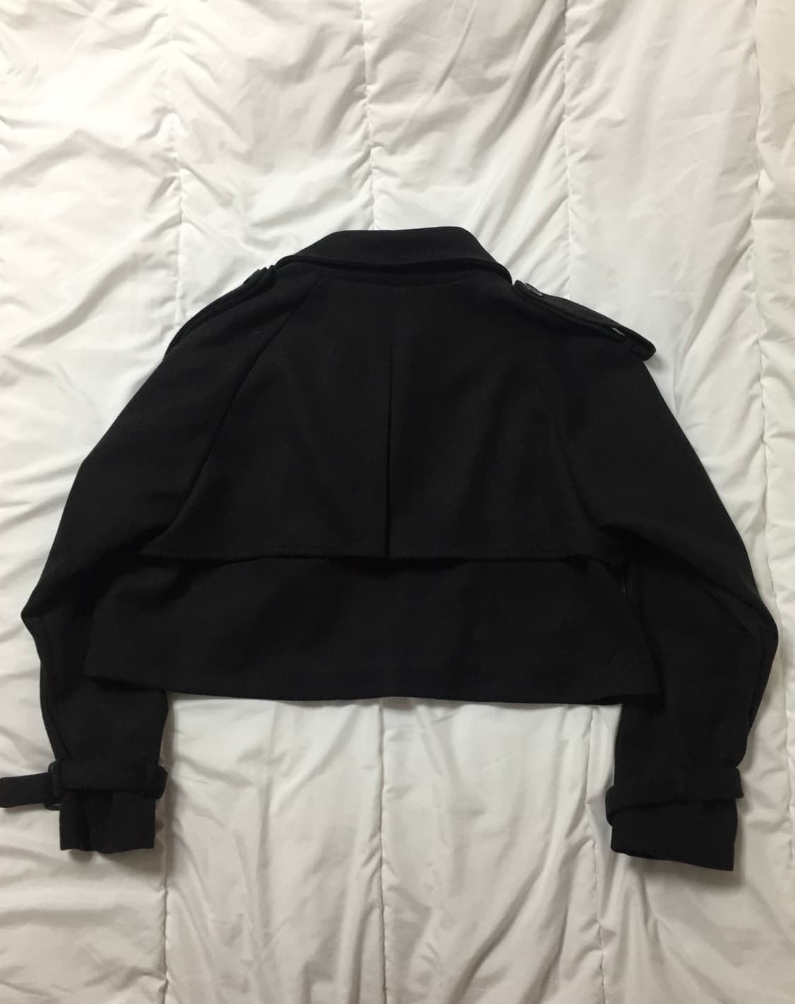 빈티지 투버튼 숏 코트 블랙 상품이미지4