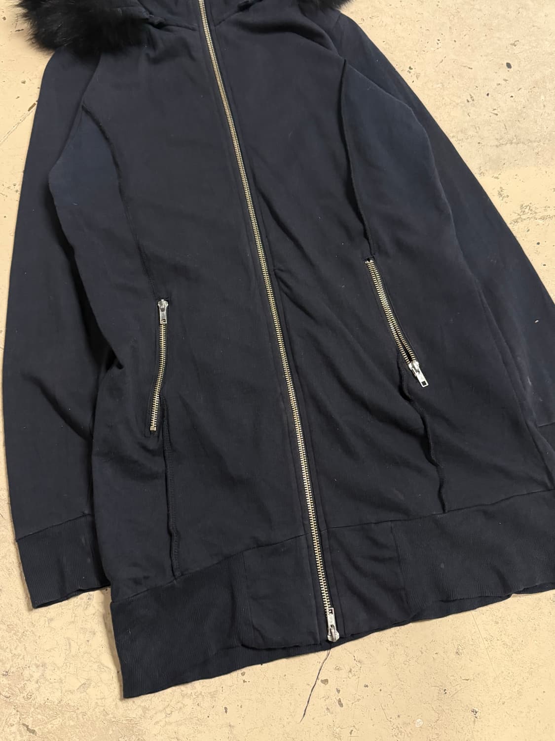 Fuga python fur trimming hood zip-up 상품이미지5