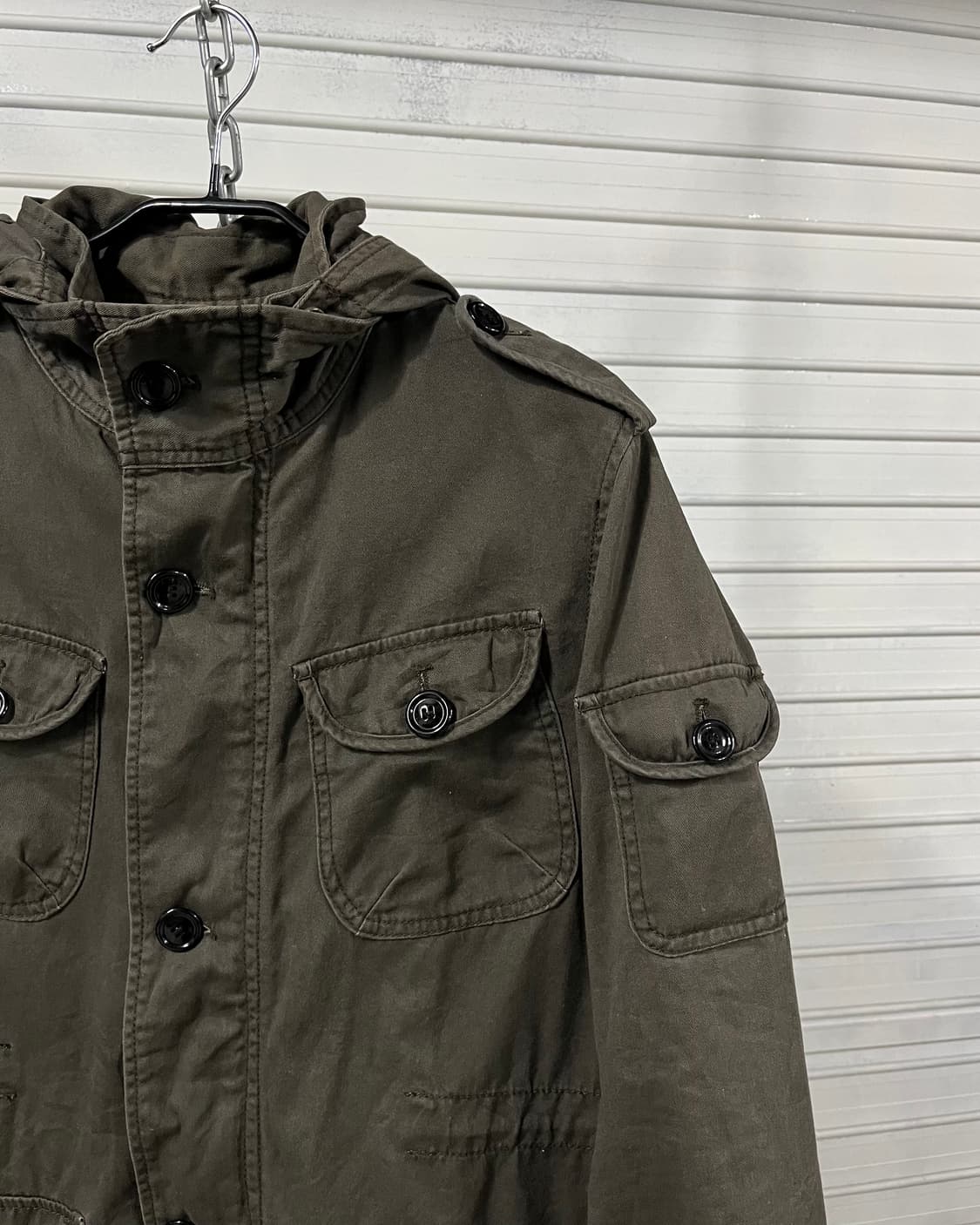 vtg military hood jacket 상품이미지5
