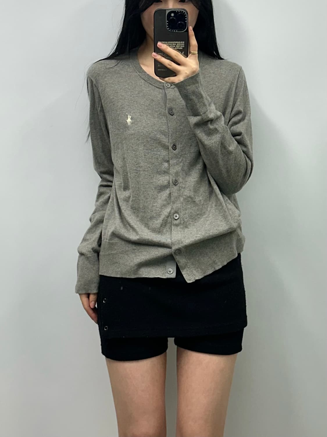 폴로 랄프로렌 신형 그레이 버튼 니트 가디건 상품이미지1