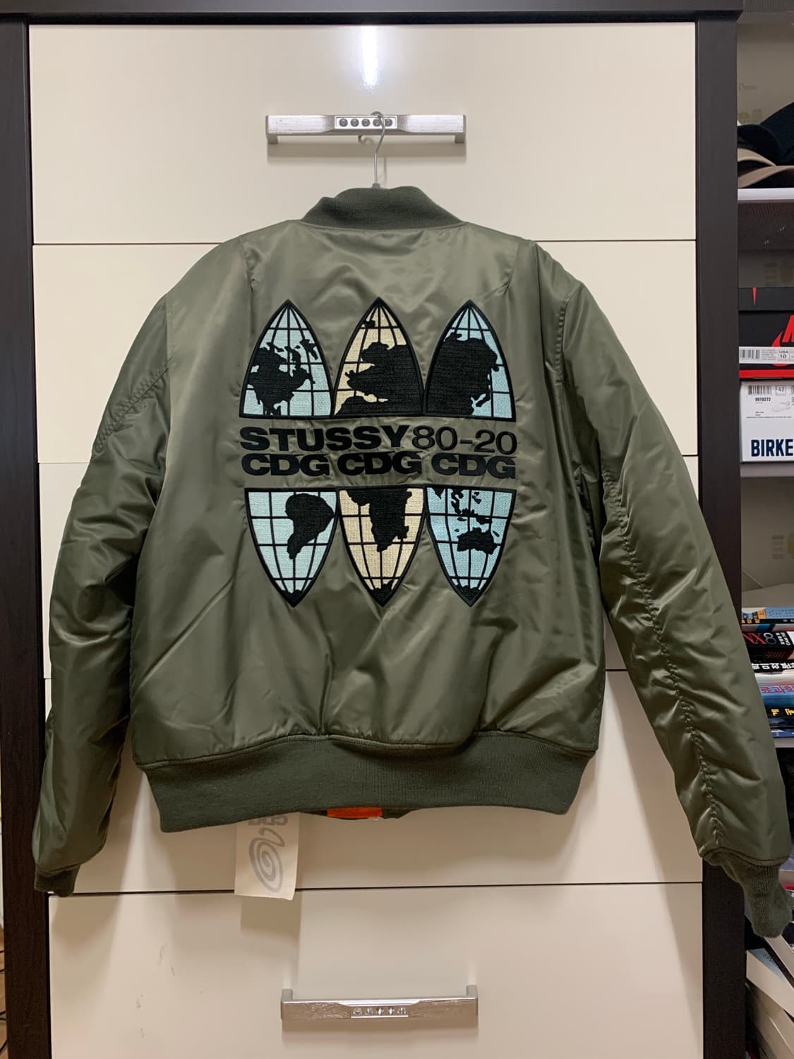 [M] 스투시xCDG 꼼데가르송 MA-1 자켓 상품이미지4