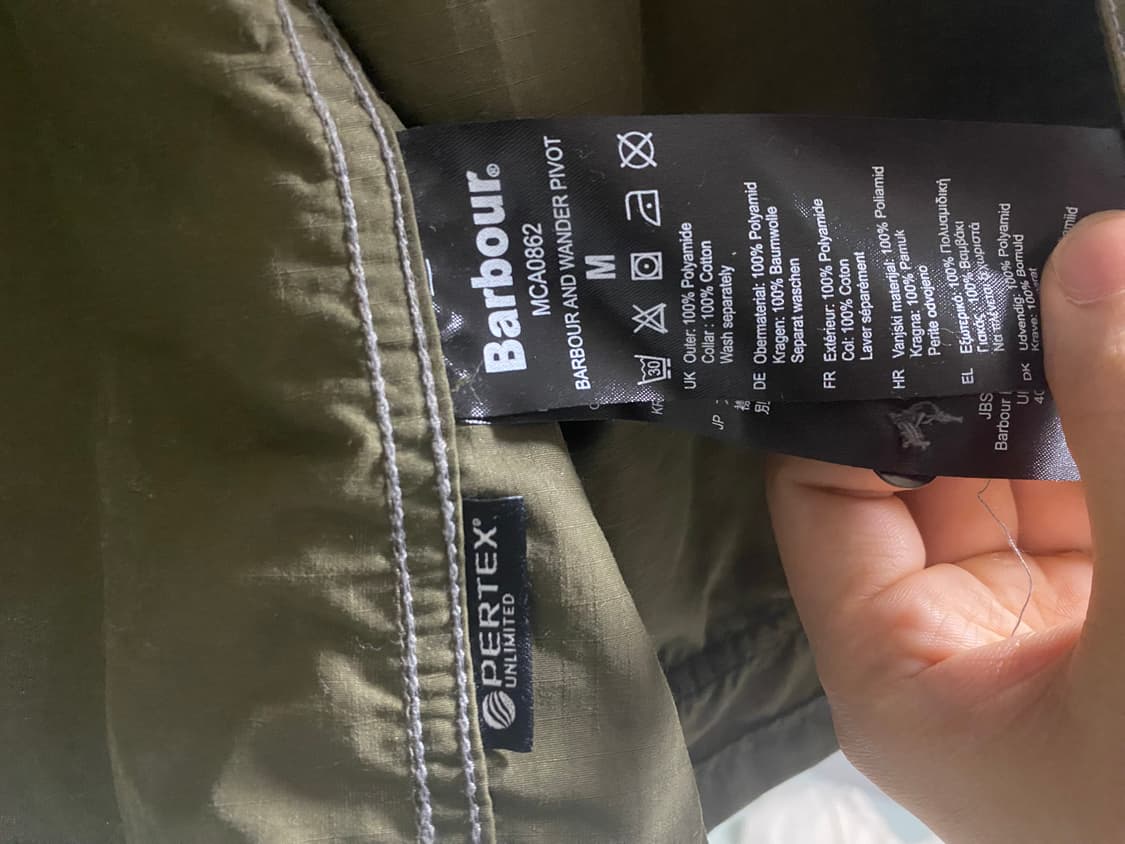 바버x앤드원더 자켓(m) 비흡연자 상품이미지3