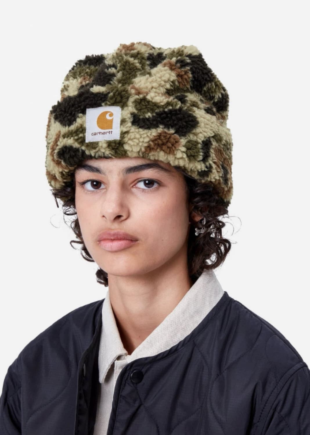 칼하트 윕 24fw 보아 플리스 카모 비니 상품이미지2