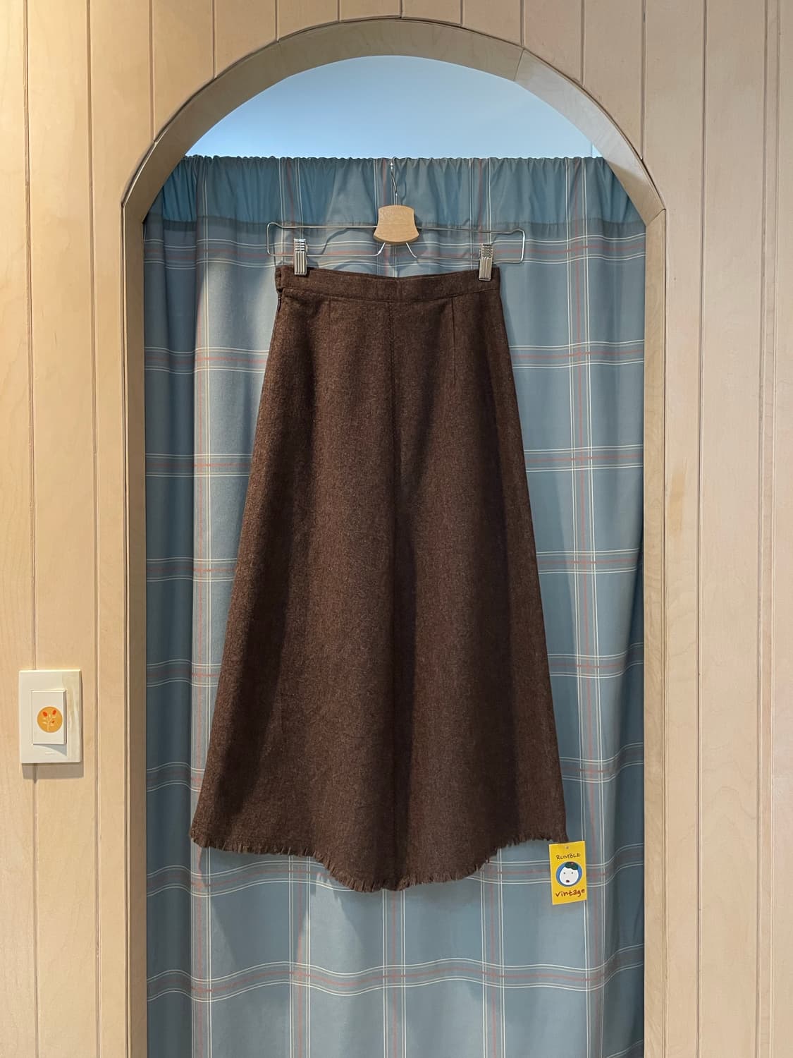 일본빈티지 언발디테일 롱스커트 상품이미지4