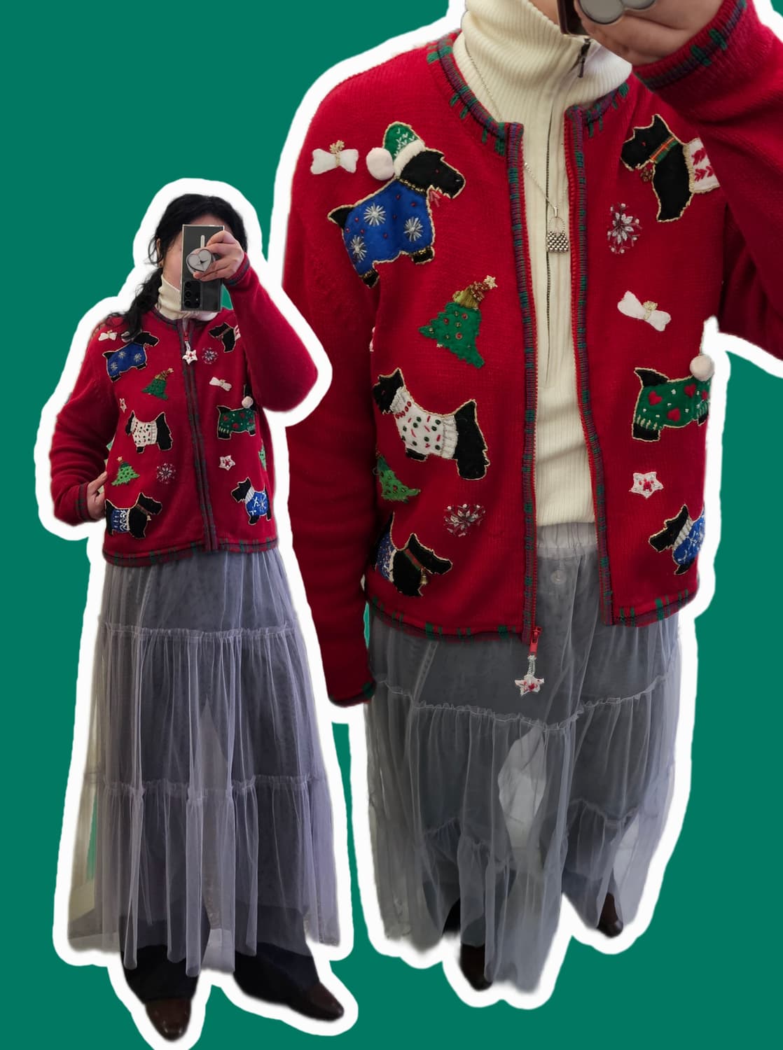 Heirloom collectibles 크리스마스 에디션 집업 가디건 상품이미지2