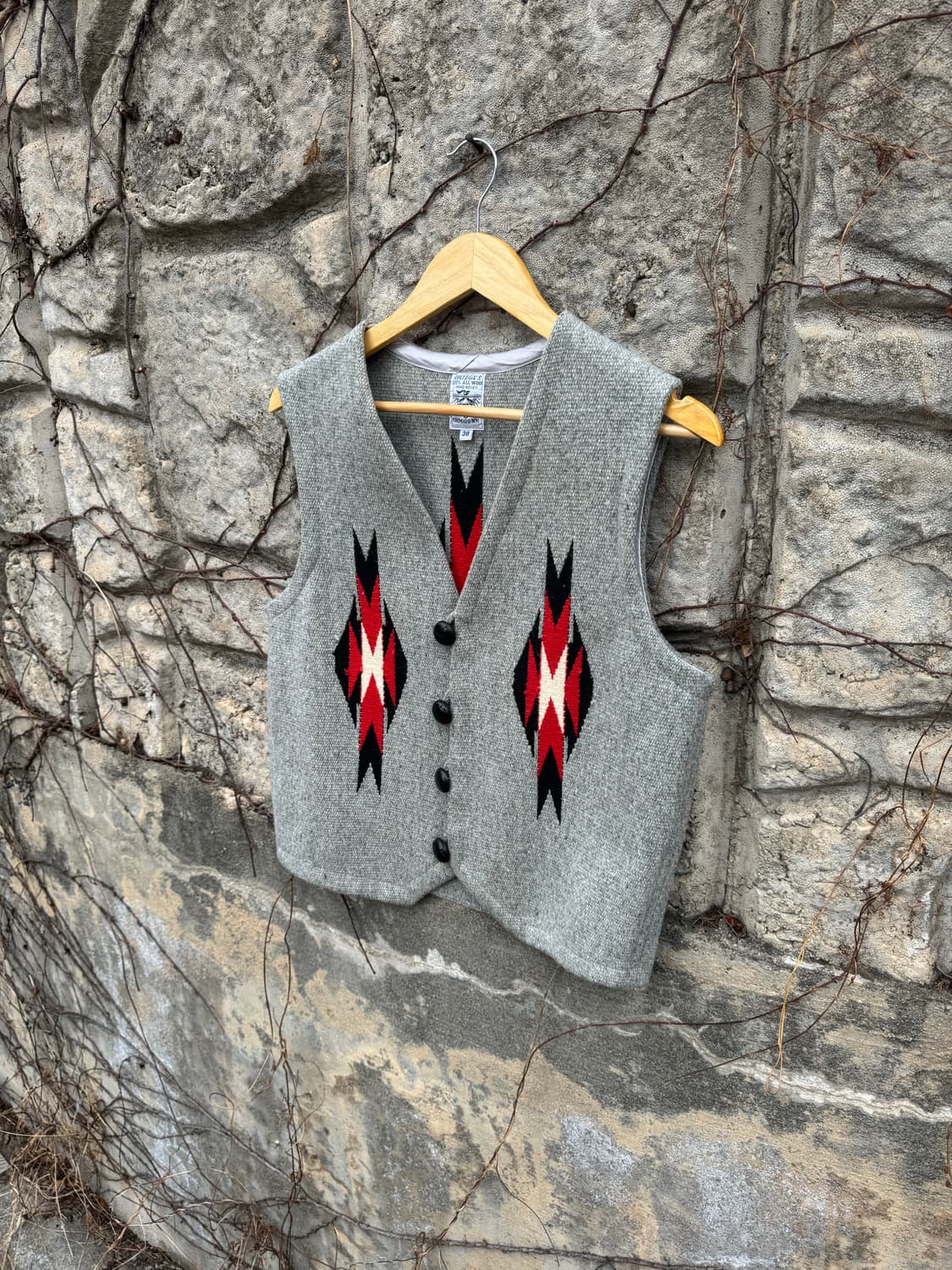 오르테가 핸드 우븐 울 네이티브 웨스턴 치마요 베스트 조끼 상품이미지3