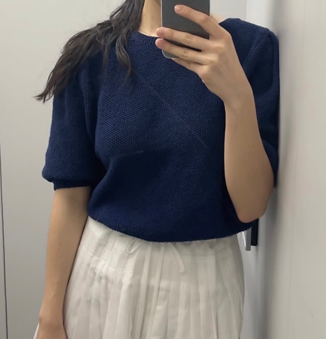 문달 Charites knit in navy 상품이미지5