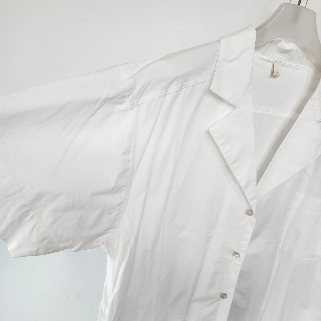 화이트 반팔 셔츠 원피스 상품이미지3