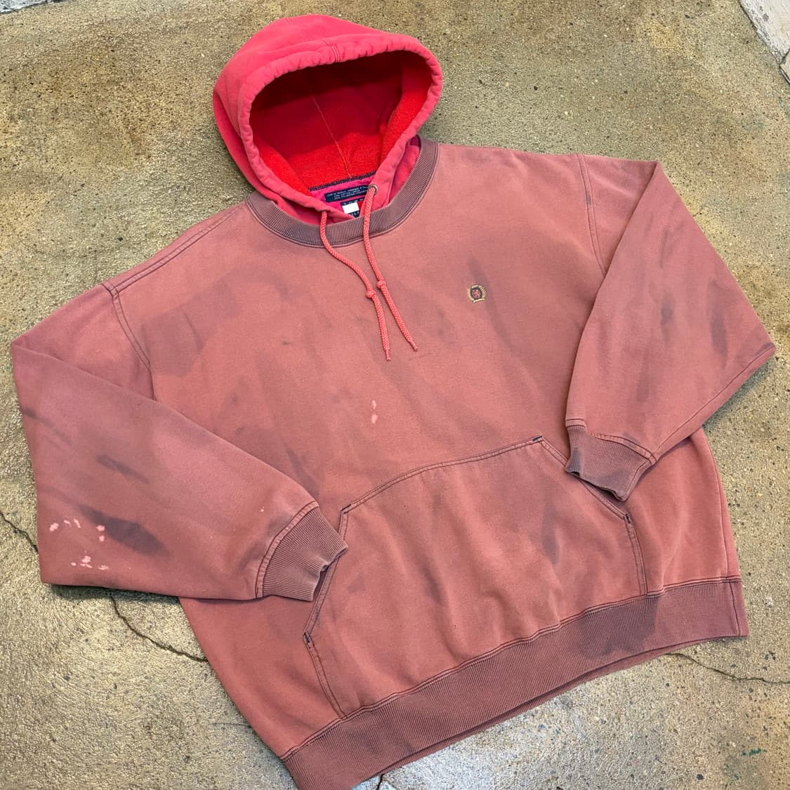 90s 미국 빈티지 타미힐피거 빅로고 후드티 상품이미지6