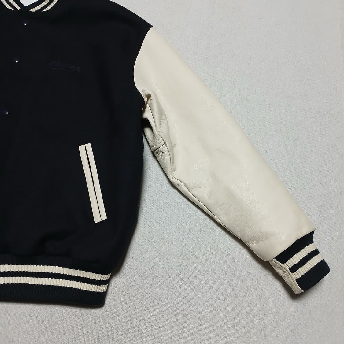 에스피오나지 espionage 울 소가죽 바시티 자켓 점퍼 상품이미지4