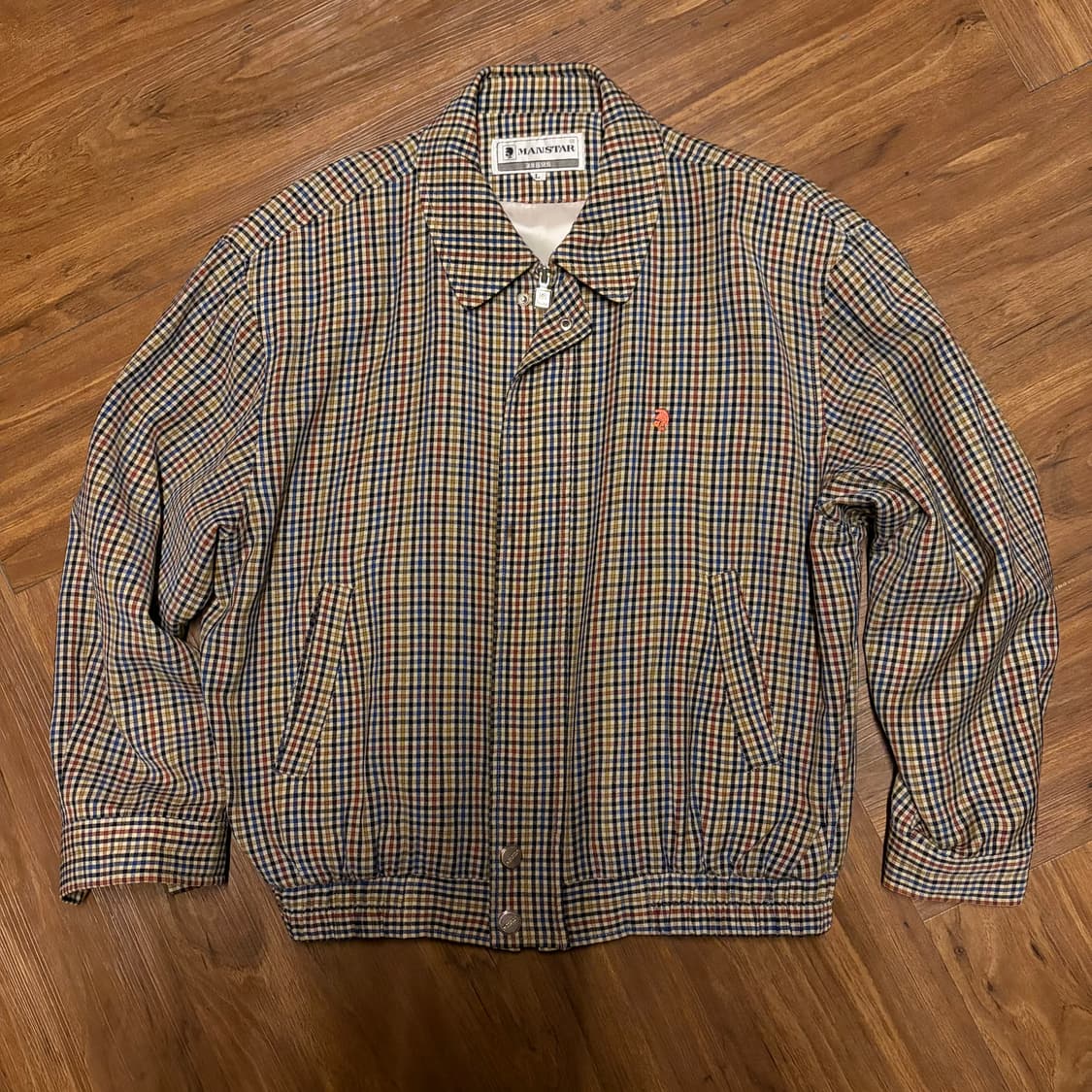 KOLON MANSTAR YELLOW WOOL CHECK JACKET 상품이미지3