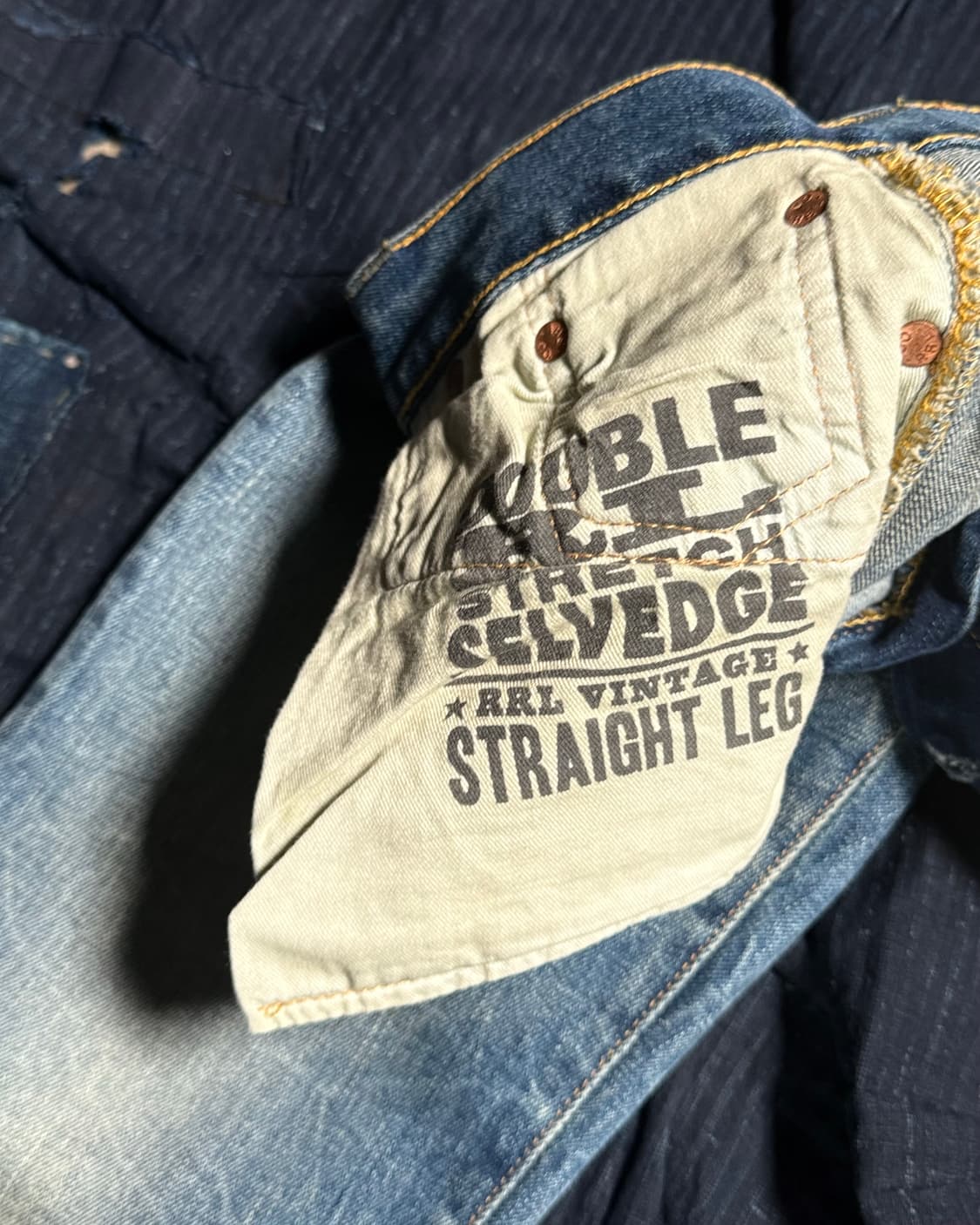 R.R.L 레이디 스트레치 셀비지 스트레이트 레그 셀비지 데님 진 25 상품이미지6