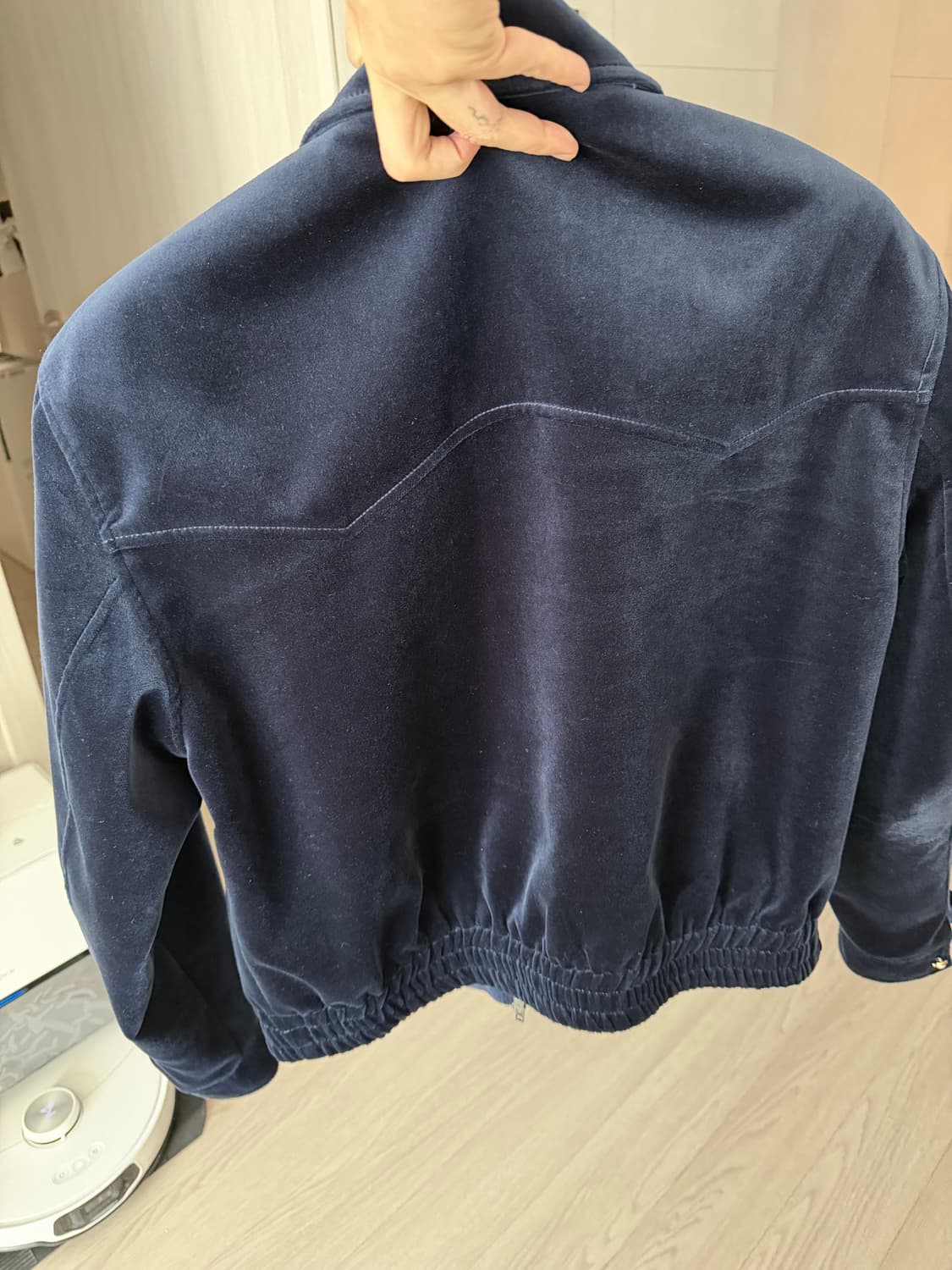 노이어 벨벳 웨스턴 크롭 블루종 (네이비)52 상품이미지6