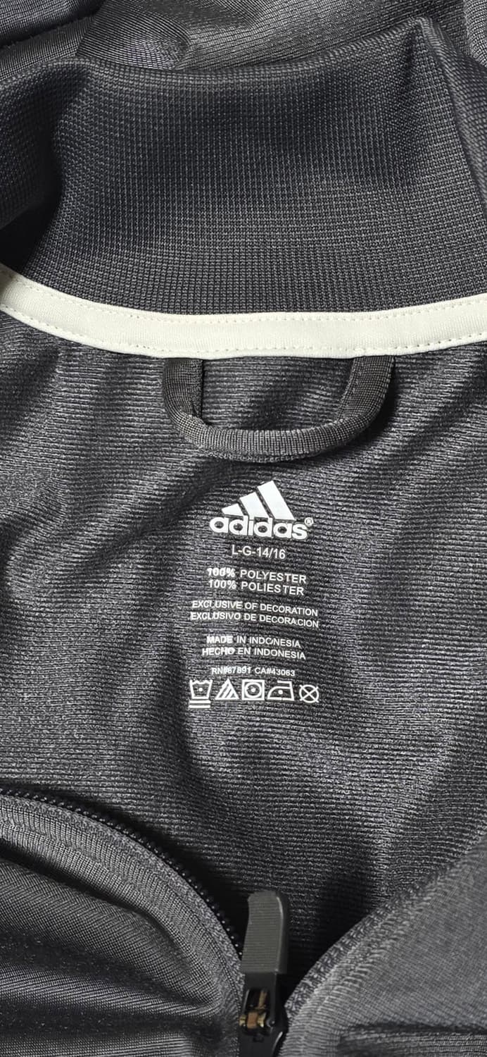 아디다스 삼선 트랙 자켓 그레이 S 상품이미지3