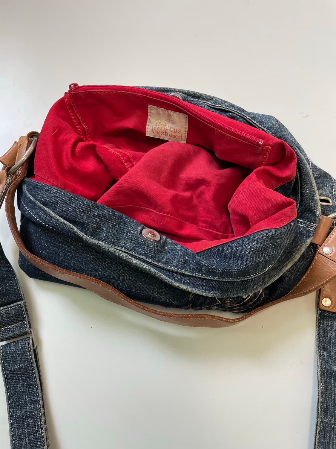 90s 비비안웨스트우드 데님 크로스백 상품이미지4