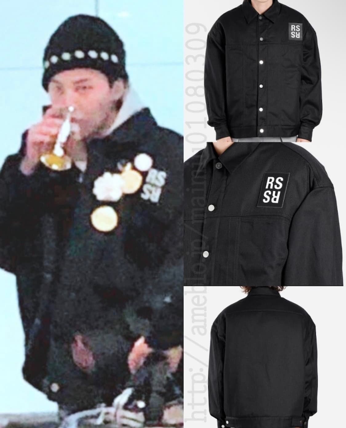 구매) 라프시몬스 빅핏 퍼 데님 자켓 지드래곤 지디 GD 상품이미지1