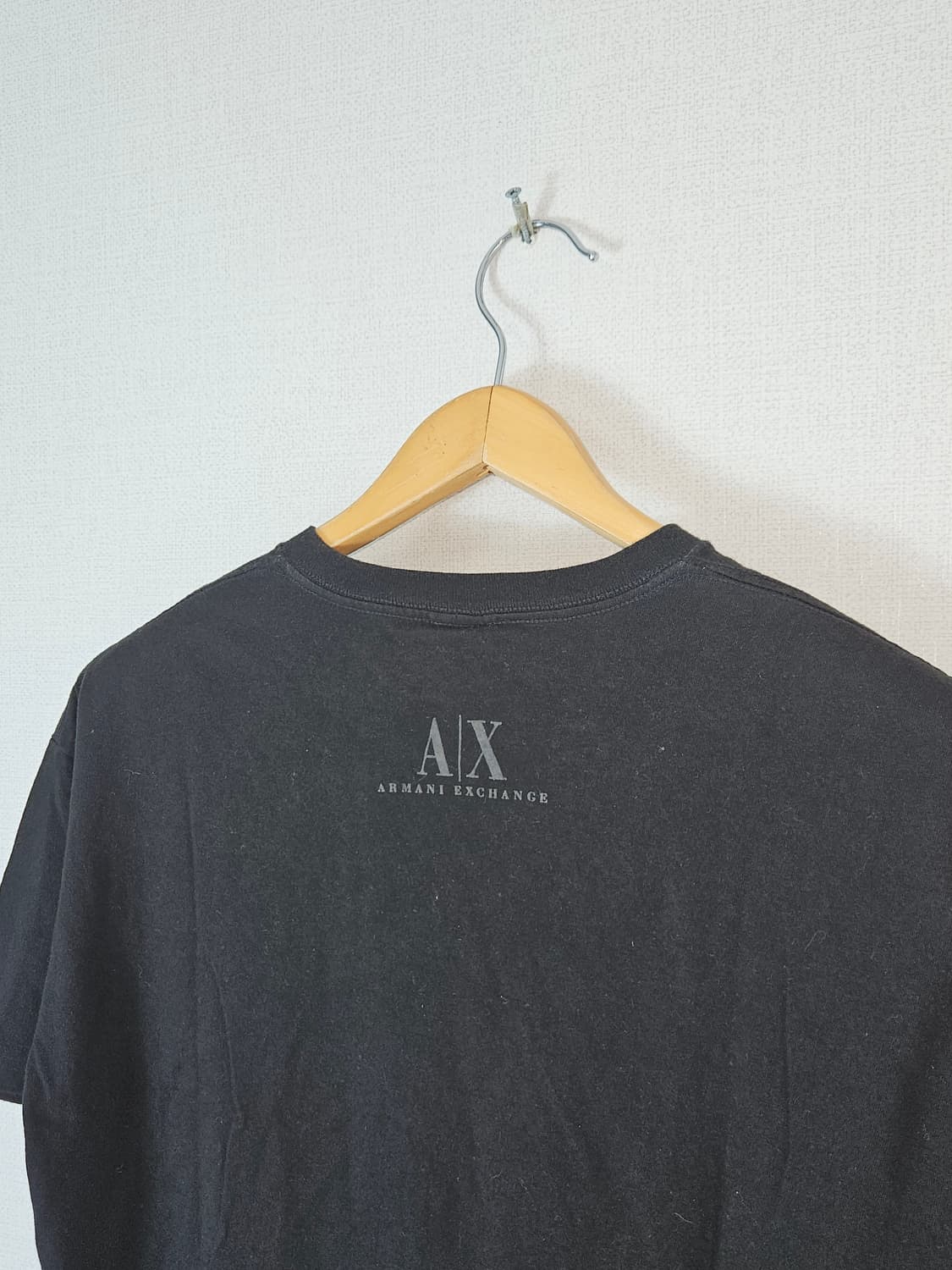 아르마니 익스체인지 AX 반팔 티셔츠 레터링 블랙 M 상품이미지5
