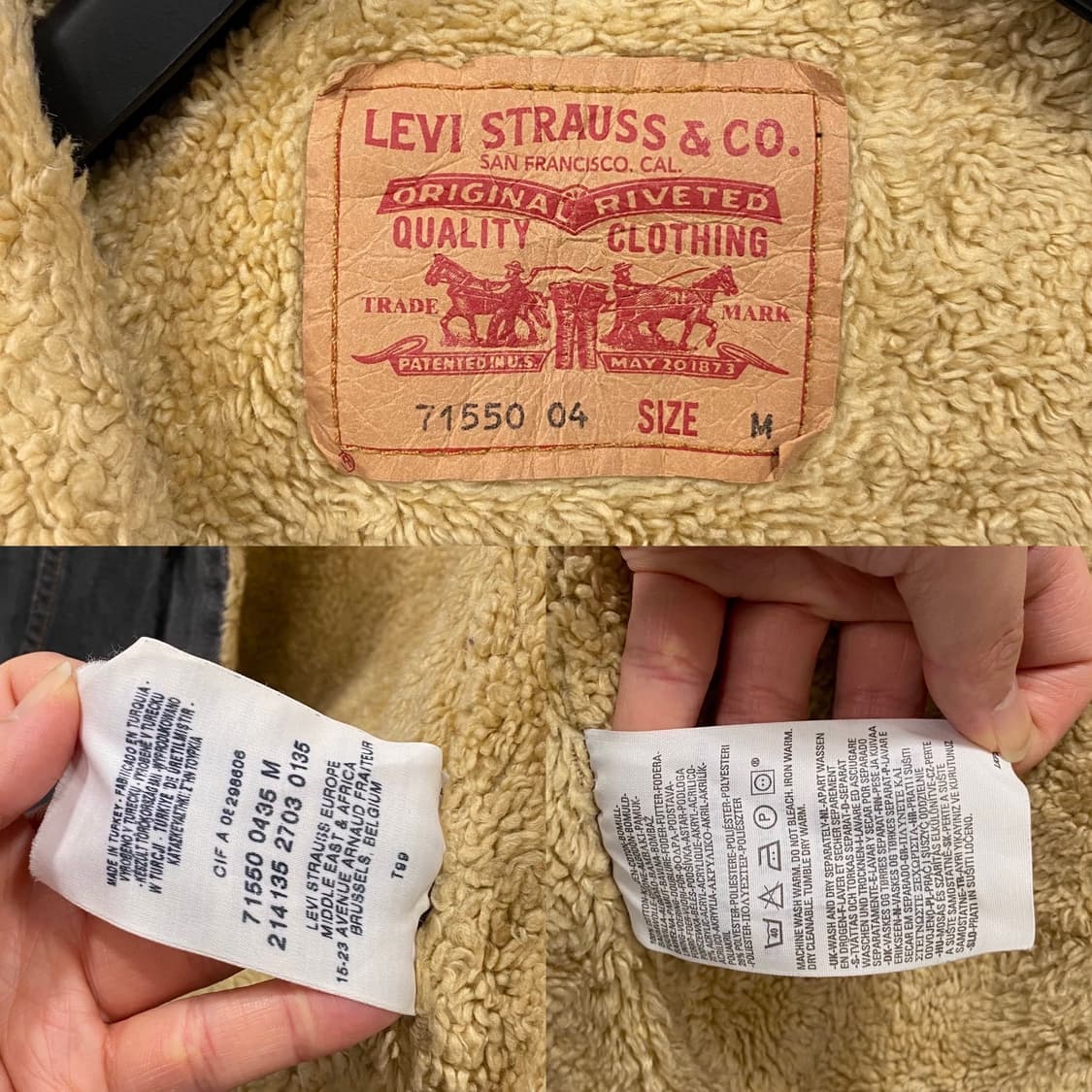 리바이스 흑청 쉐르파 트러커 데님 자켓 상품이미지8