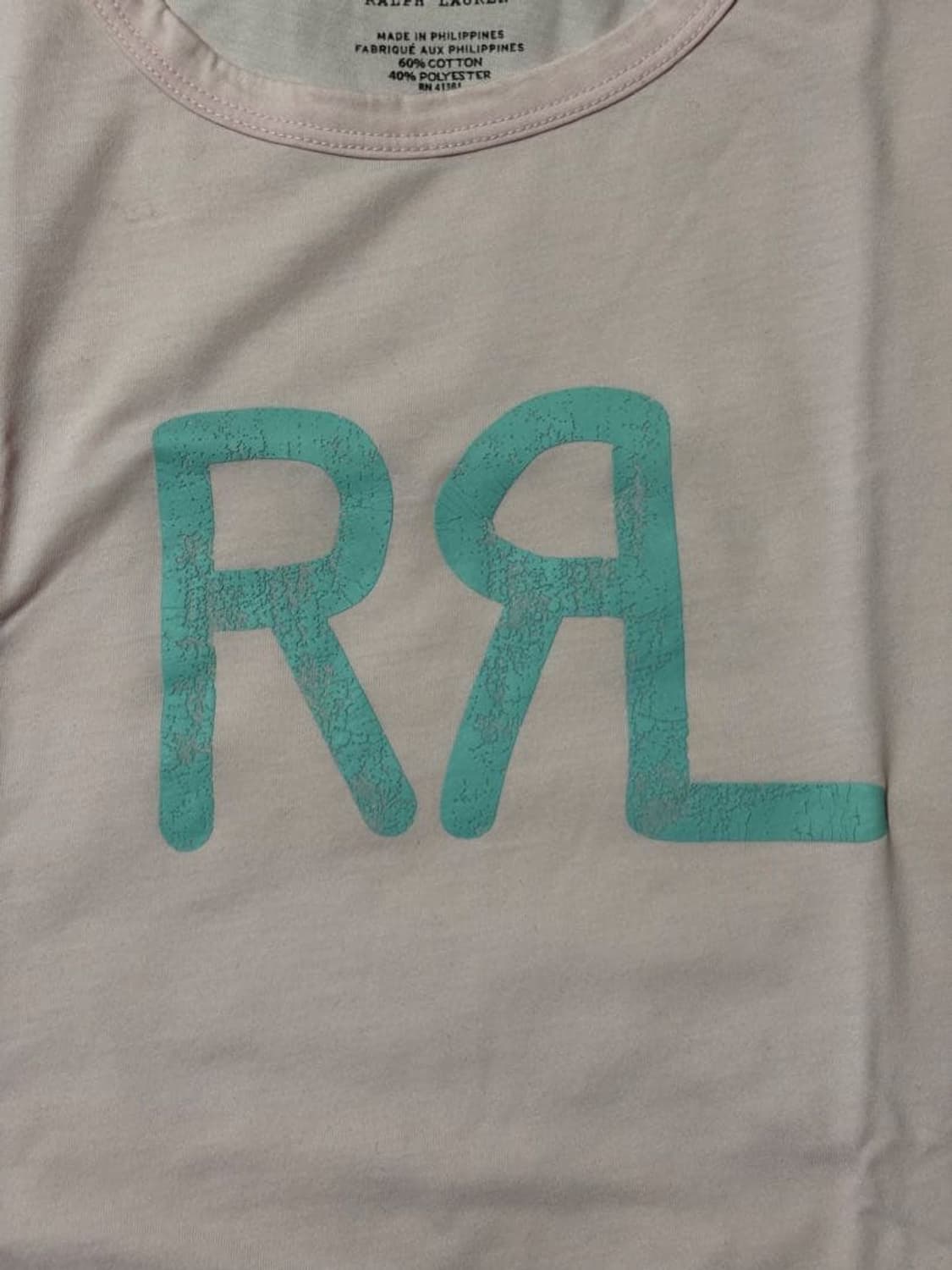 RRL 오리지널 로고 크루넥 그래픽 티셔츠 핑크 / 민트 상품이미지2