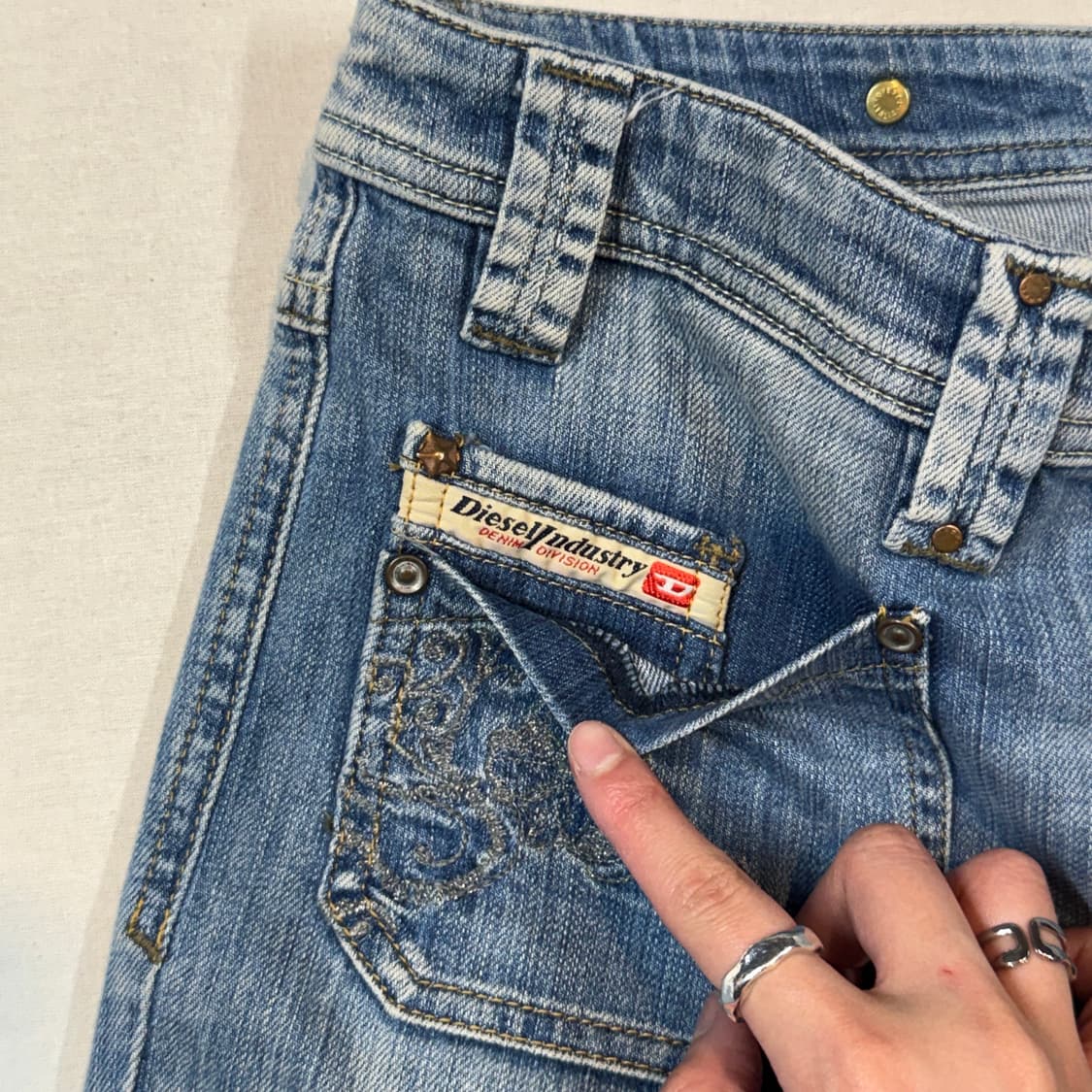 28inch) 디젤 DIESEL 로우라이즈 데님 청바지 KEATE 상품이미지8