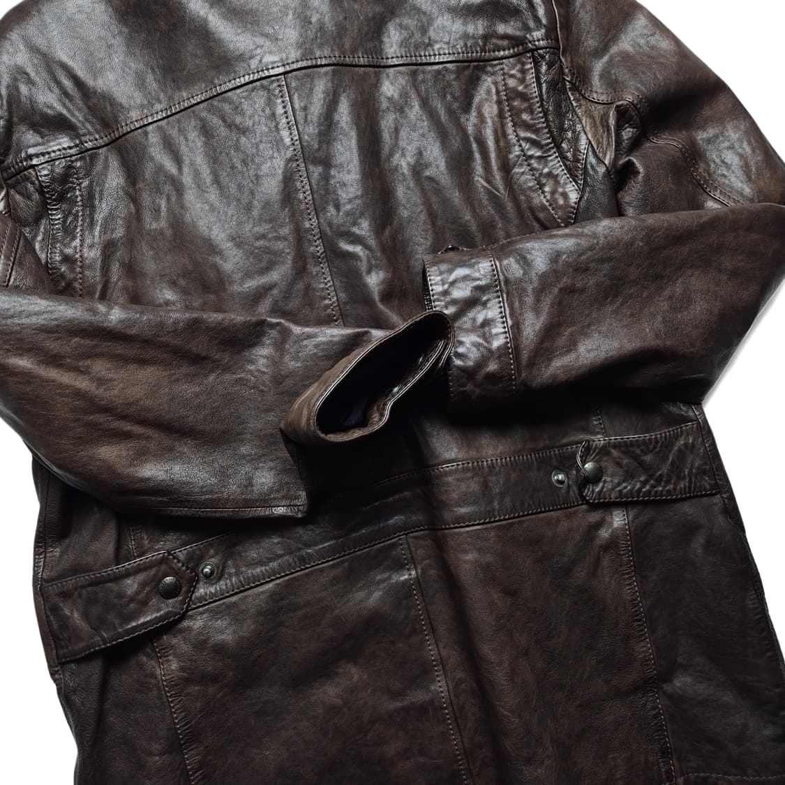 [L] 올젠 4포켓 견장 양가죽 자켓 상품이미지7