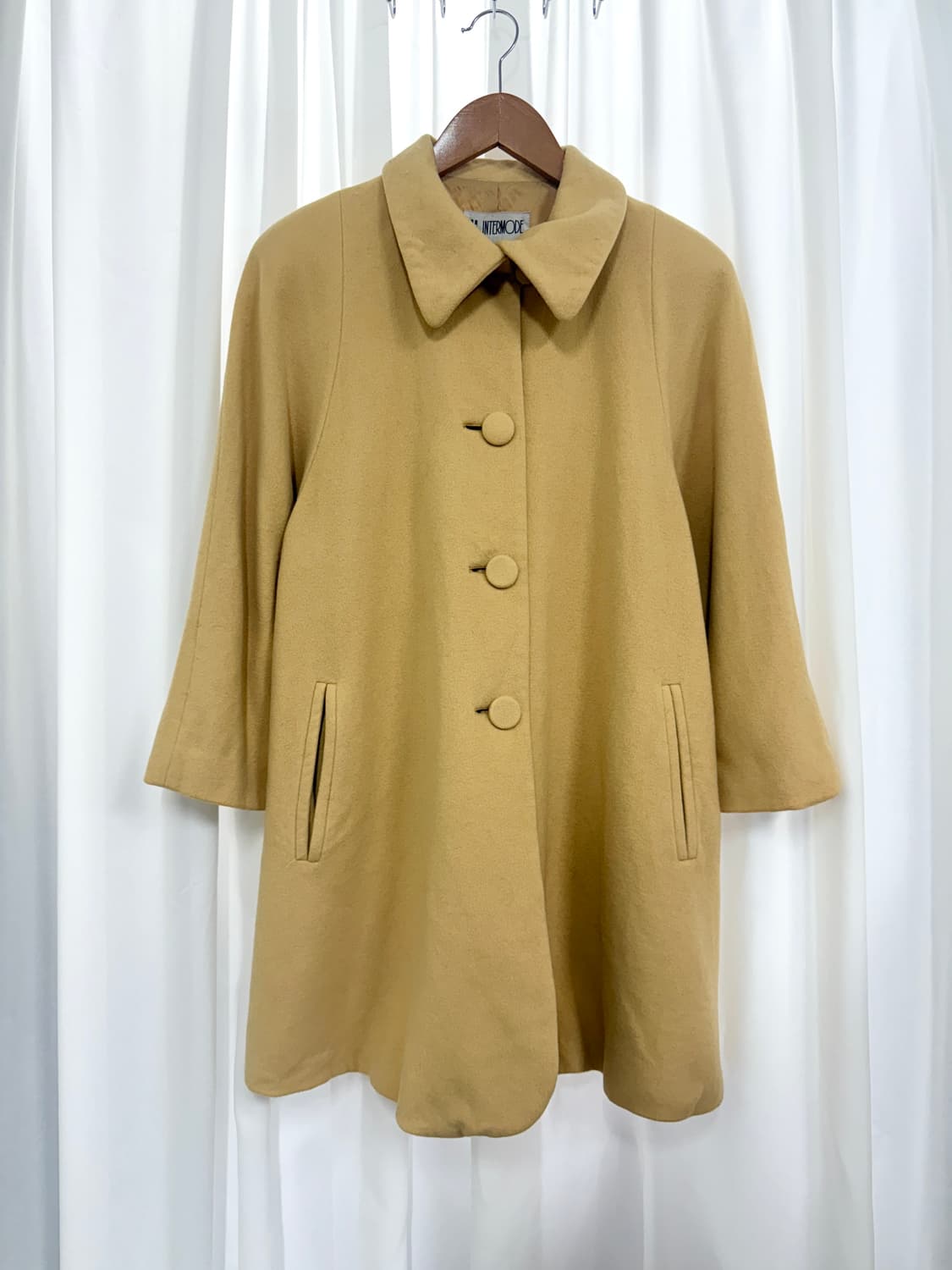 Wool midi  coat (yellow) 상품이미지1