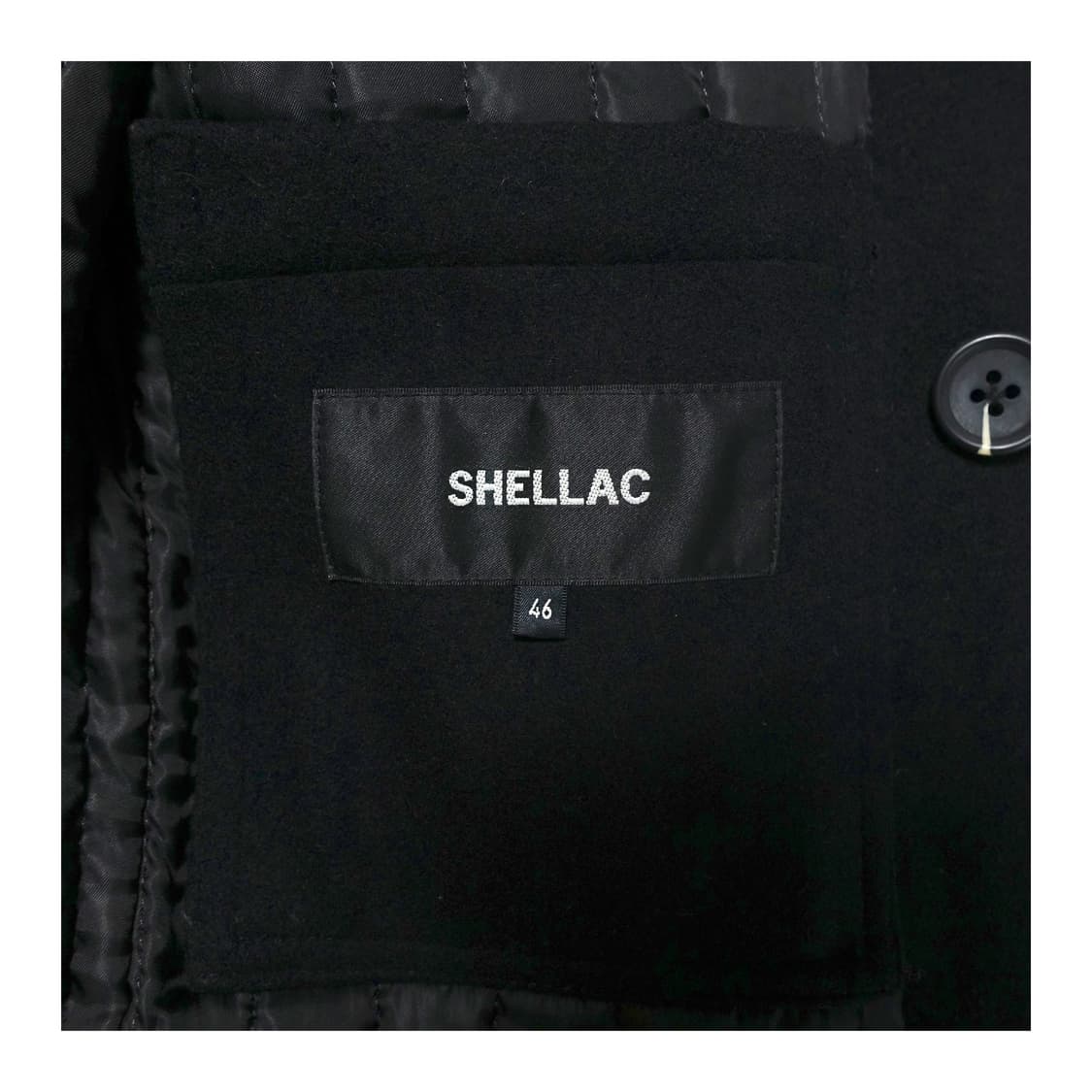 [46] SHELLAC 쉘락 블랙 더블버튼 레더 포켓 아티잔 나폴레옹자켓 상품이미지9