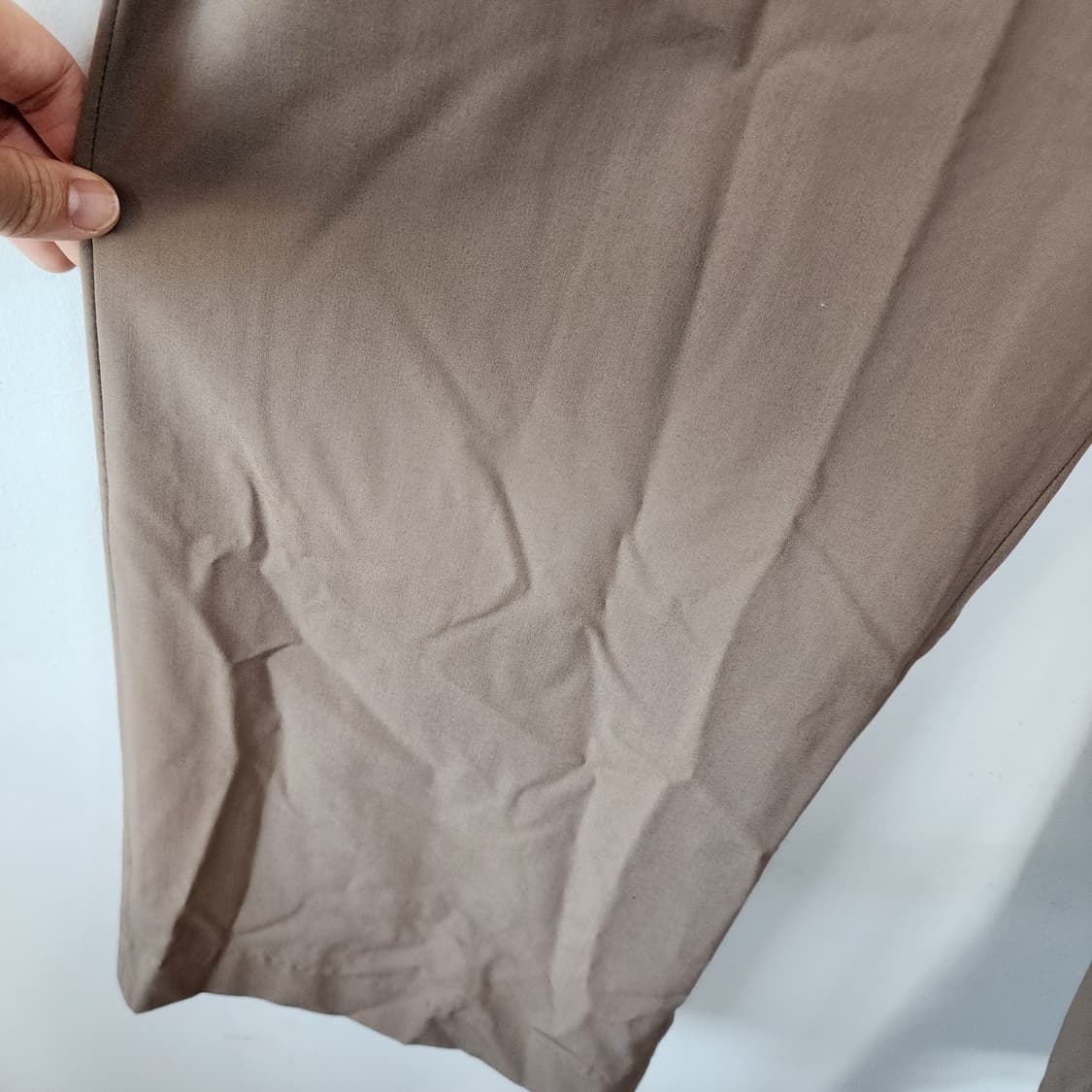  무신사스탠다드 브라운 밴딩 와이드 팬츠 상품이미지2